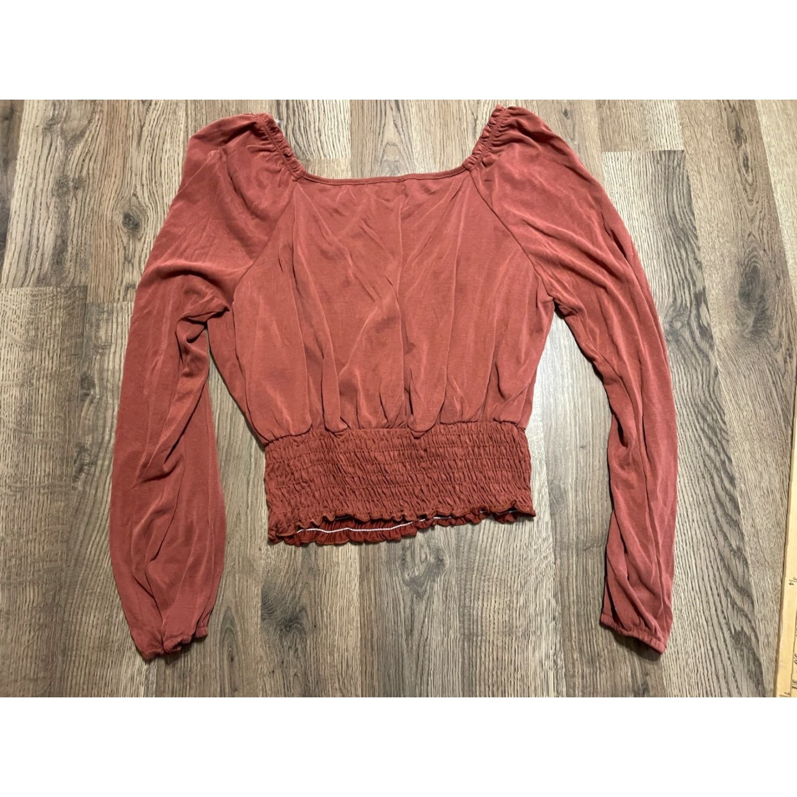 Vintage Moa Moa Shirt Womens Large Orange Crop Top V-neck T-Shirt Casual Cropped Regular Size L / US 10 / IT 46 - 2 Thumbnail