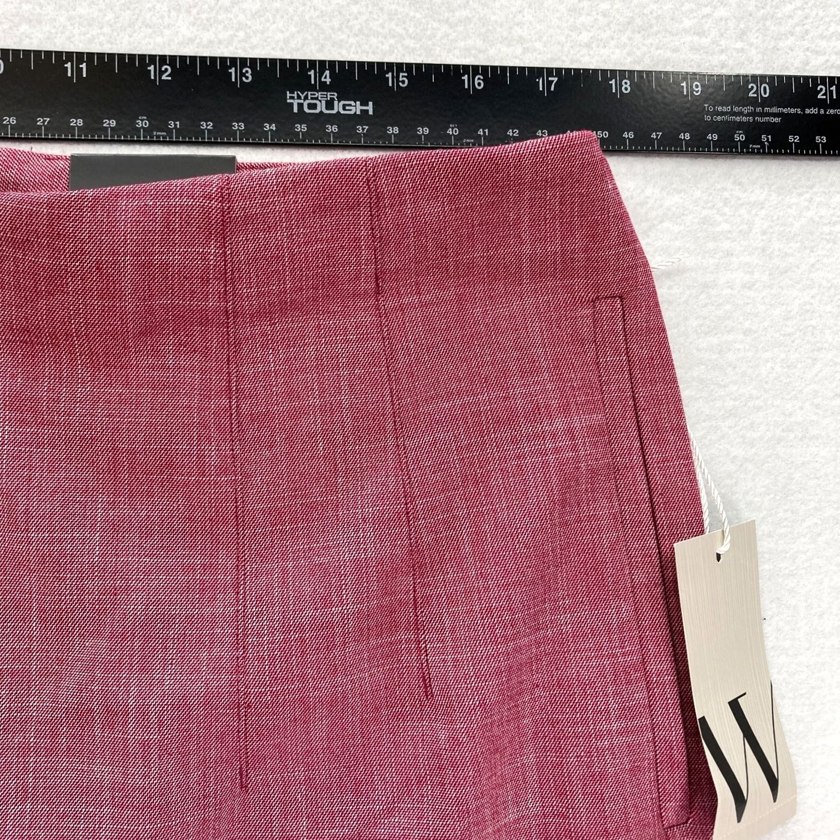 Worthington Worthington Dress Pant Women's 14 Straight Leg Crop Red Stretch Fabric High Rise Pants Size 36" / US 14 / IT 50 - 6 Thumbnail