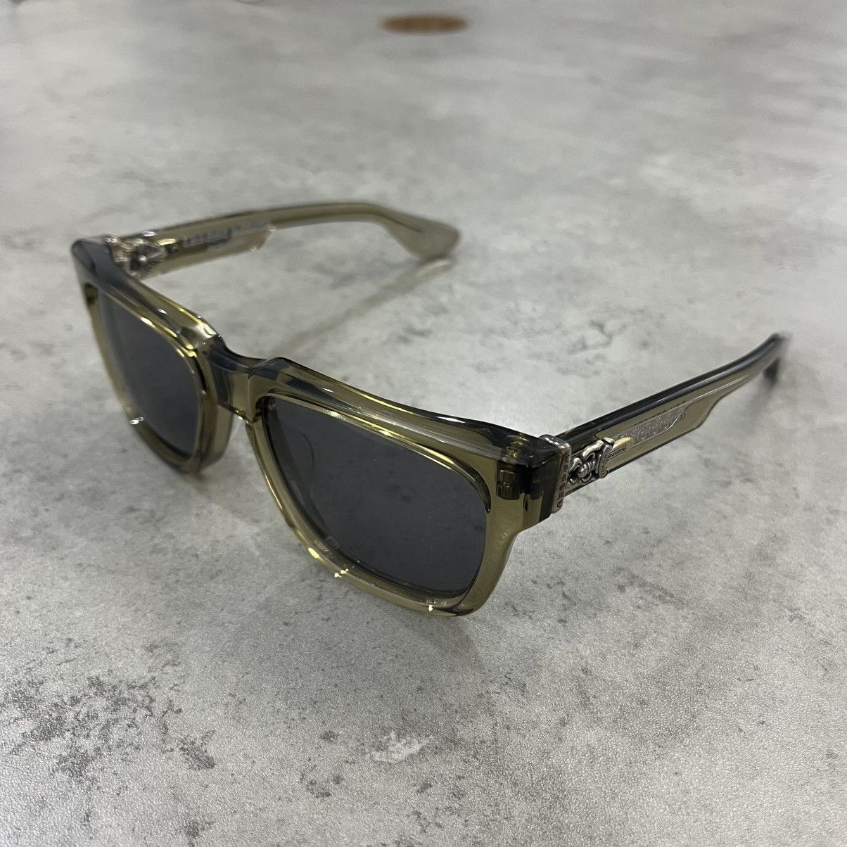 Chrome Hearts Chrome Hearts BOX-OFFICER Olive Green Sunglasses Size ONE SIZE - 2 Thumbnail