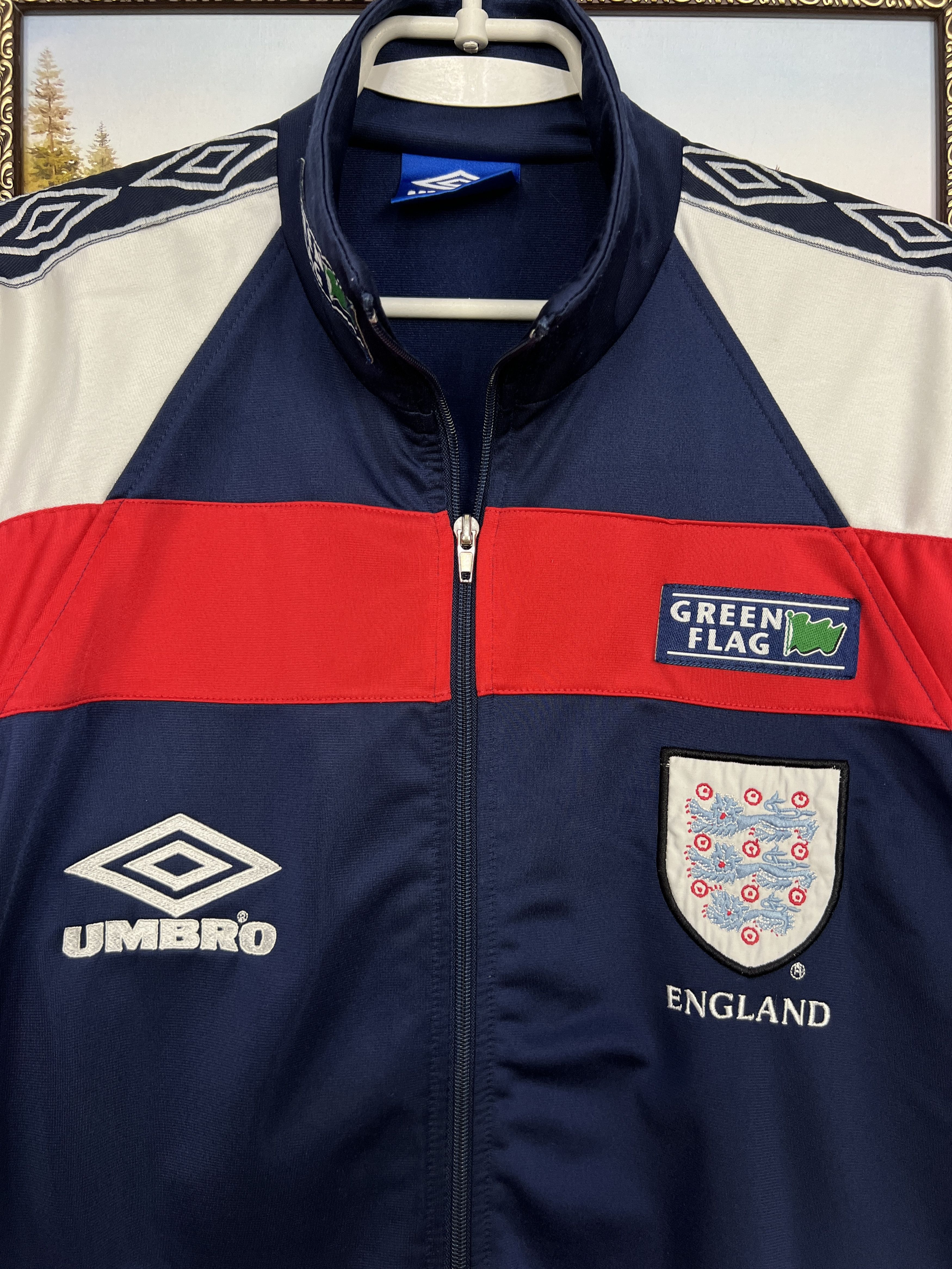 Umbro Vintage 90's Umbro England Green Flag Football Jacket Size US M / EU 48-50 / 2 - 3 Thumbnail