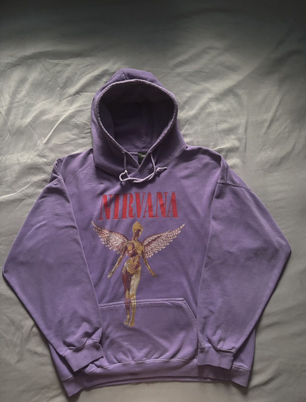 Other Mens Large Nirvana Purple Angel Hoodie Size US L / EU 52-54 / 3 - 1 Preview