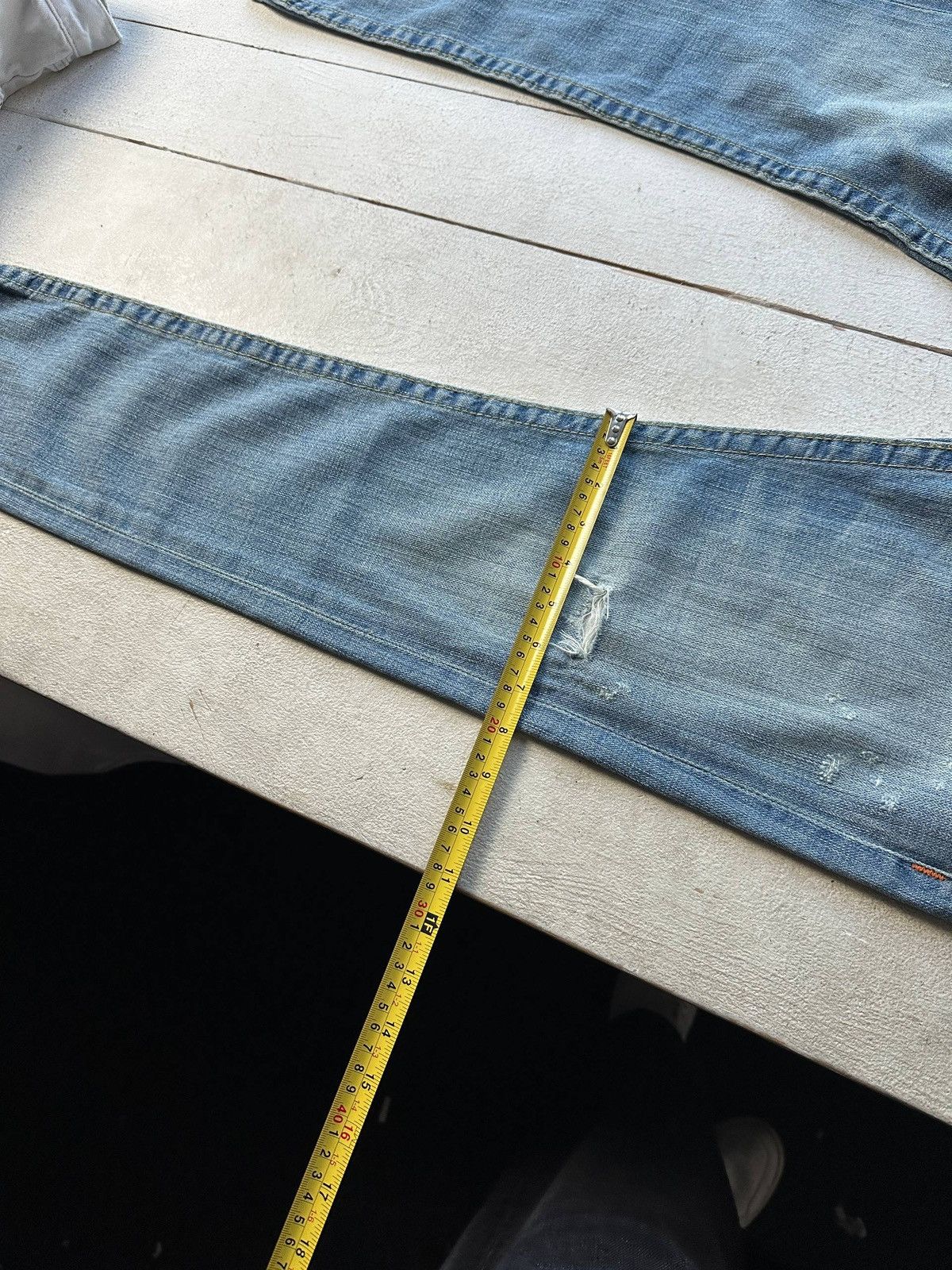True Religion AVANT GARDE 🚨 TRUE RELIGION BLUE WOMEN PANTS WITH LOGO Size 33" - 15 Thumbnail