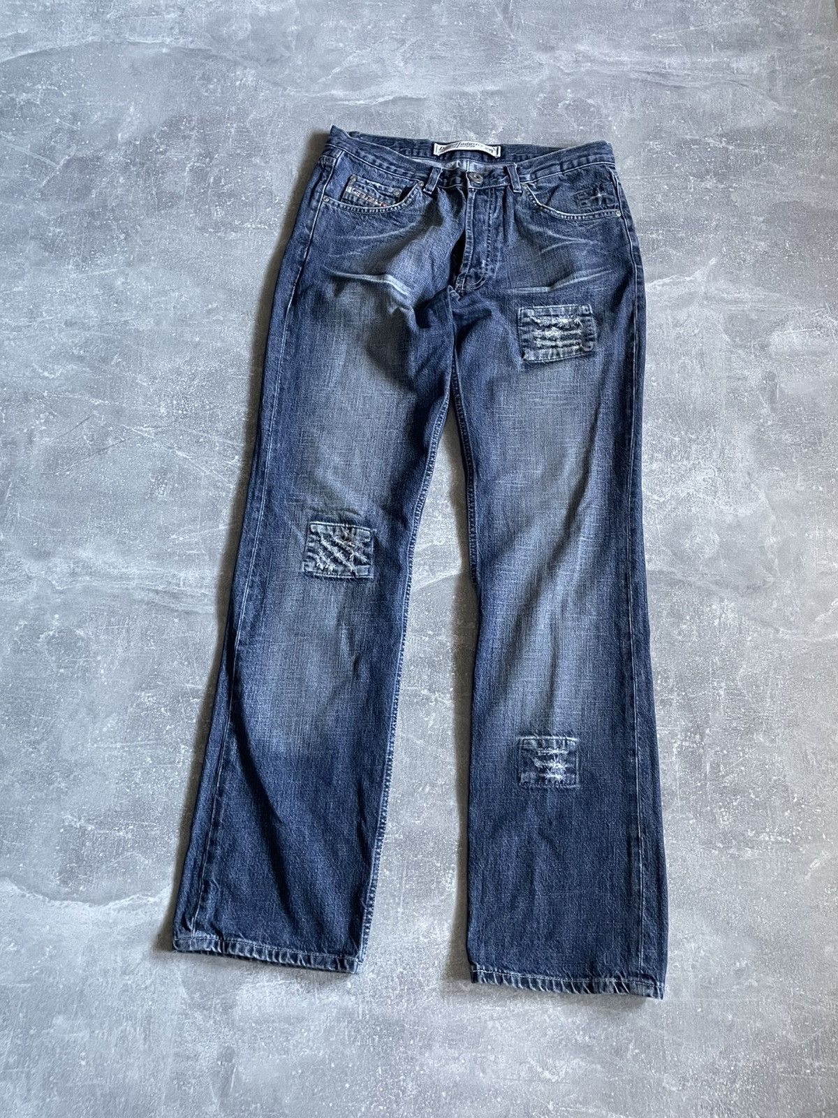 Diesel Vintage Diesel Jeans Distressed Faded Flared Wide Baggy Y2K Size US 33 - 3 Thumbnail