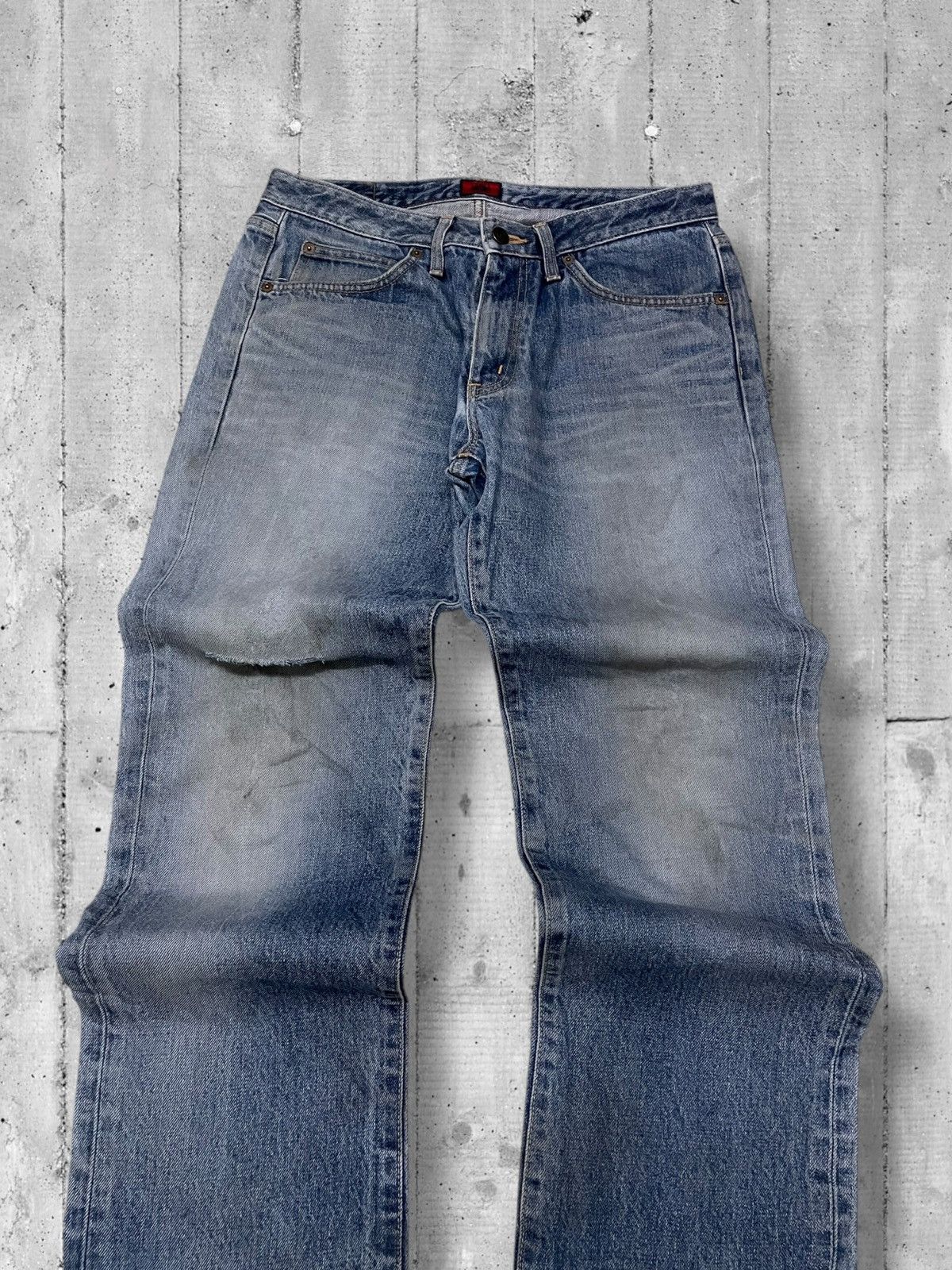 Designer × Edwin × Vintage Vintage 1990s Japan Designer Edwin 503 Distressed Blue Denim Size US 32 / EU 48 - 4 Thumbnail