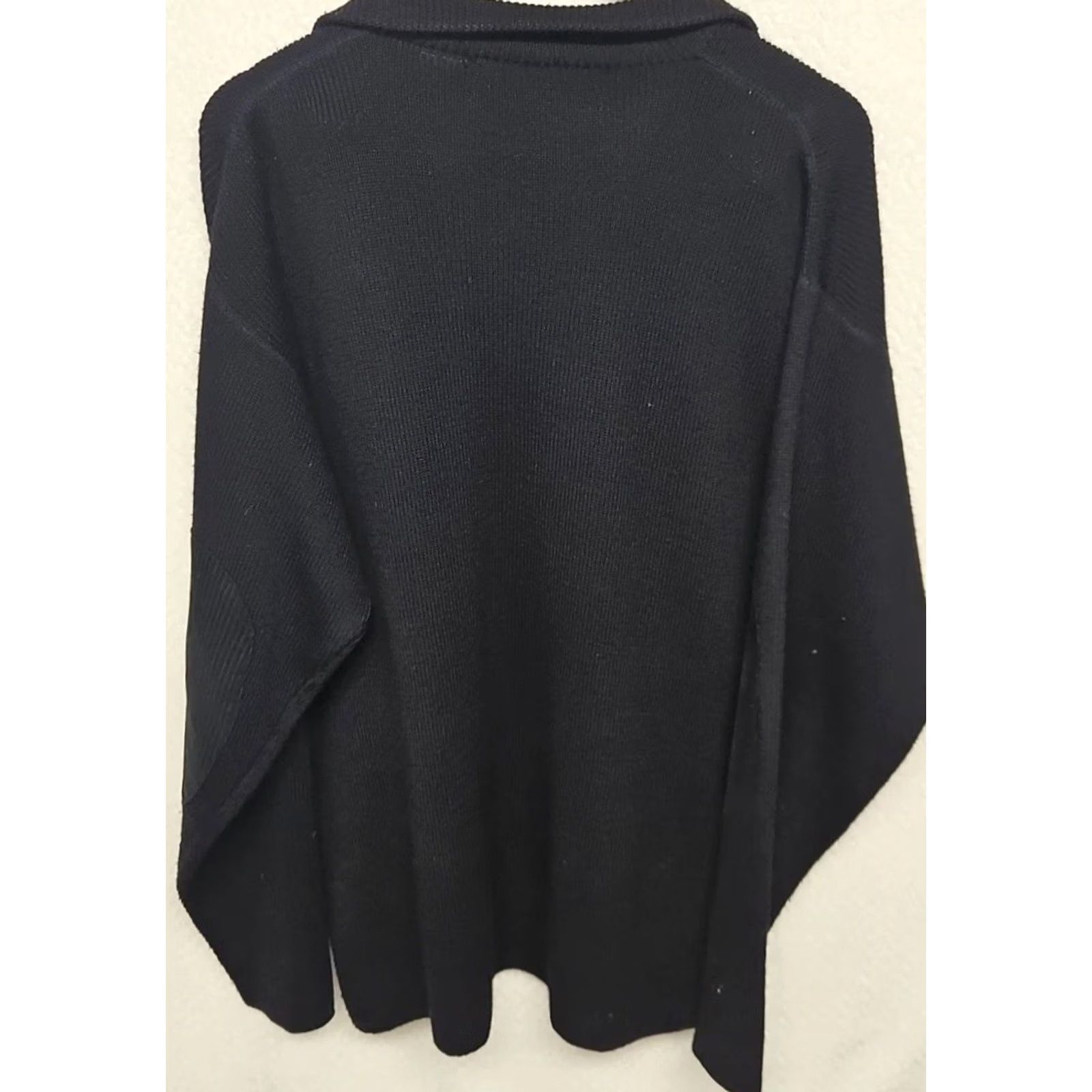 Perry Ellis VINTAGE Perry Ellis Sweater Pullover Knit Wool Black Medium Mens Quarter Zip Des... Size US M / EU 48-50 / 2 - 6 Thumbnail