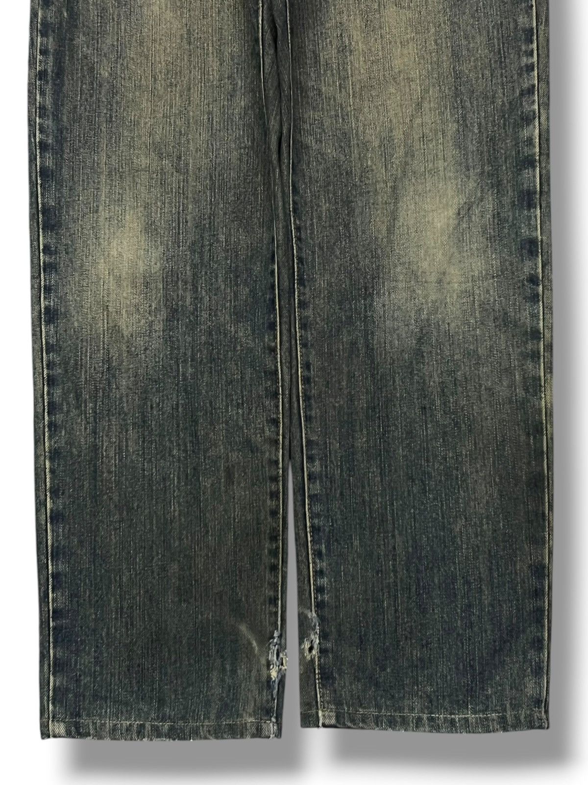 Edwin Vintage Edwin E604R Japan - Faded Mud Wash, Distressed Denim Size US 32 / EU 48 - 6 Thumbnail