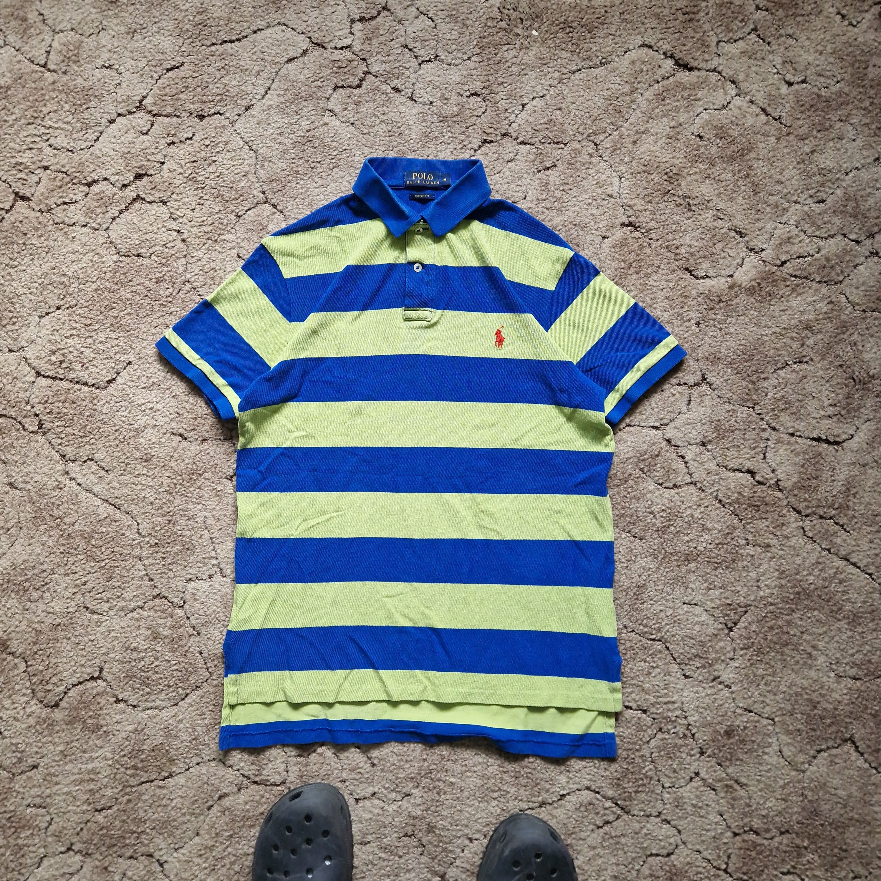 Polo Ralph Lauren Polo Ralph Lauren Custom Fit Striped Polo Shirt – Size M Size US M / EU 48-50 / 2 - 1 Thumbnail