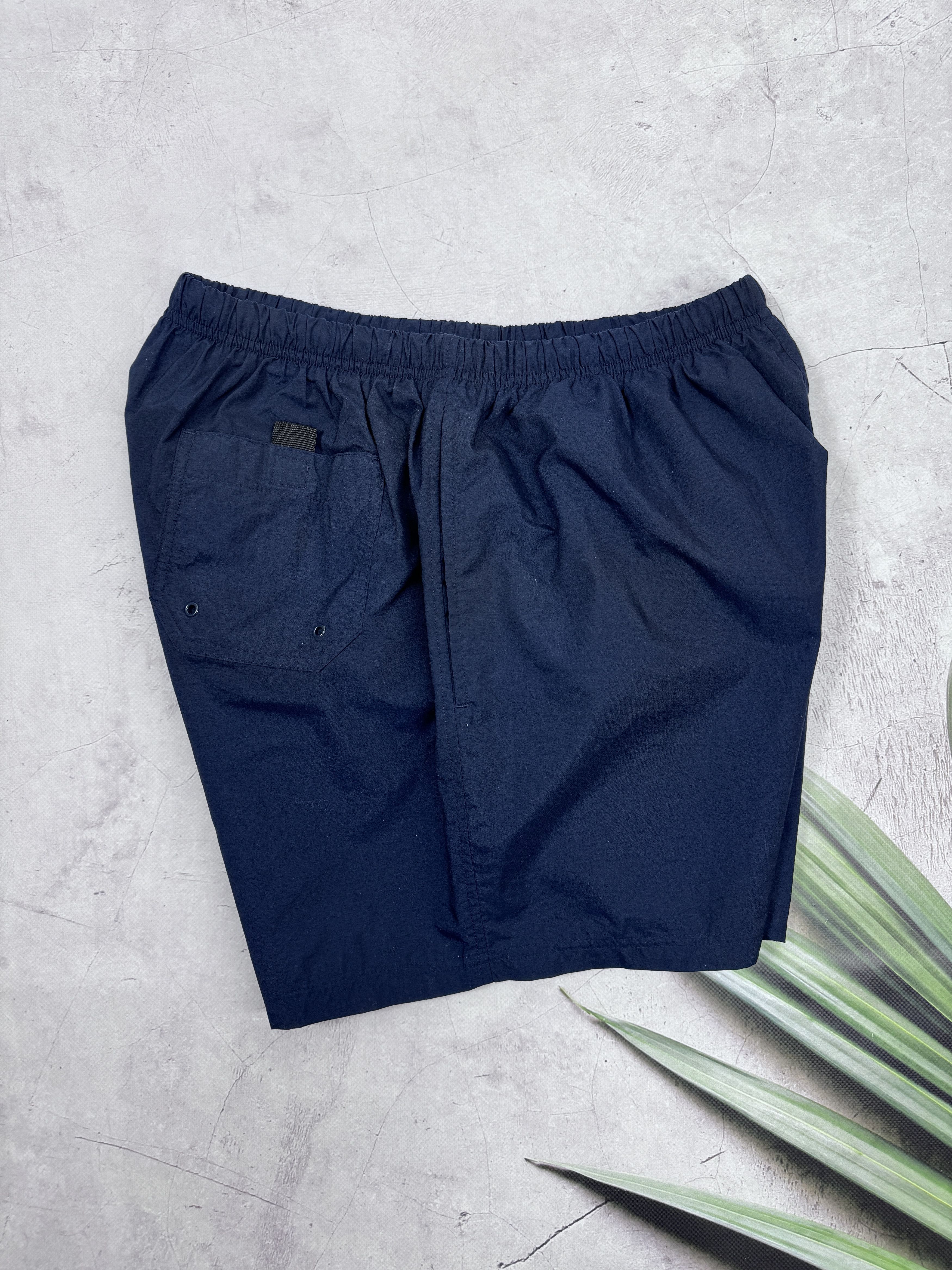 Nike × Vintage Vintage Nike Shorts Swoosh Logo Dark Blue Size US 38 / EU 54 - 8 Thumbnail