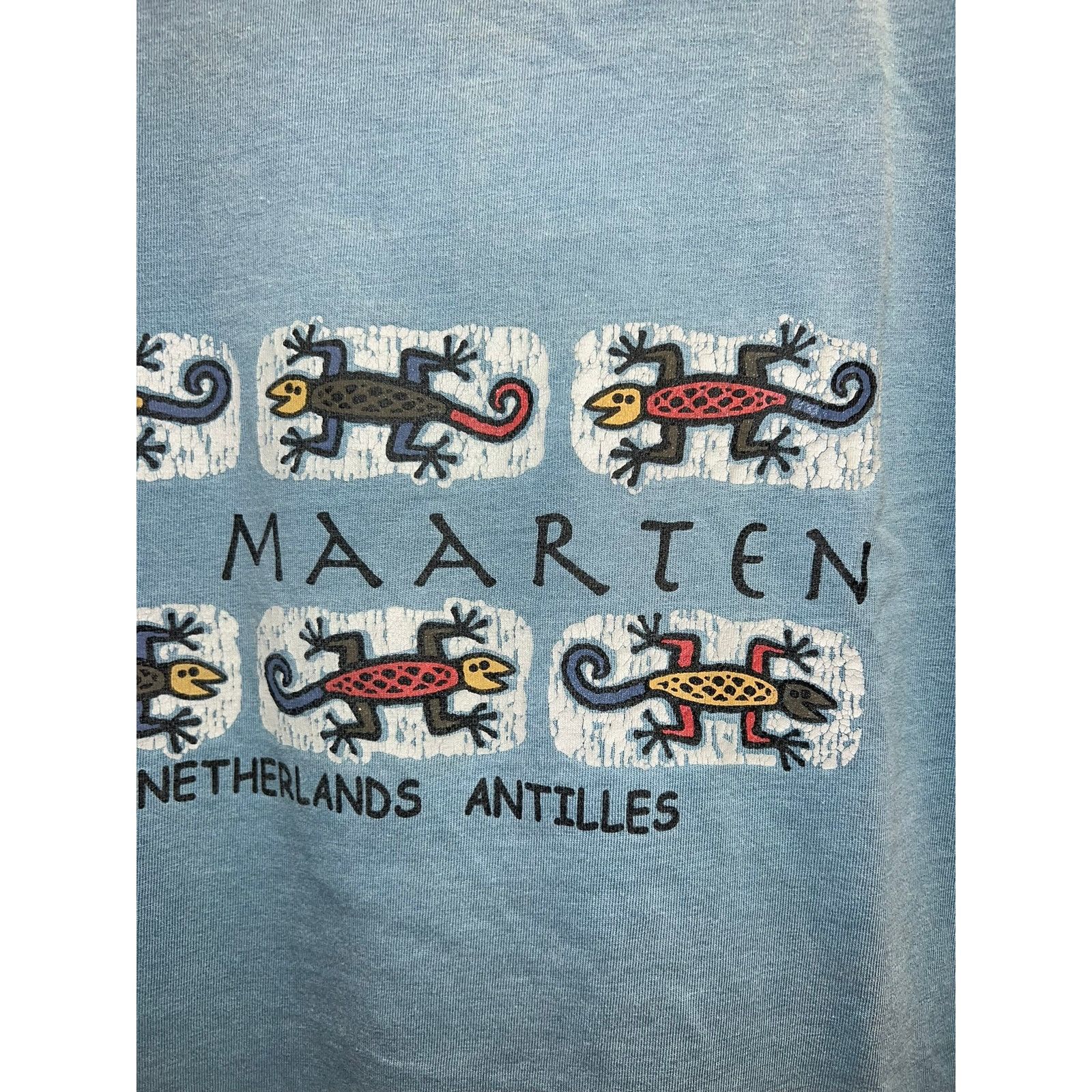 Vintage Vintage St Maarten Shirt Netherlands Antilles Lizard Art XL Size US XL / EU 56 / 4 - 7 Thumbnail