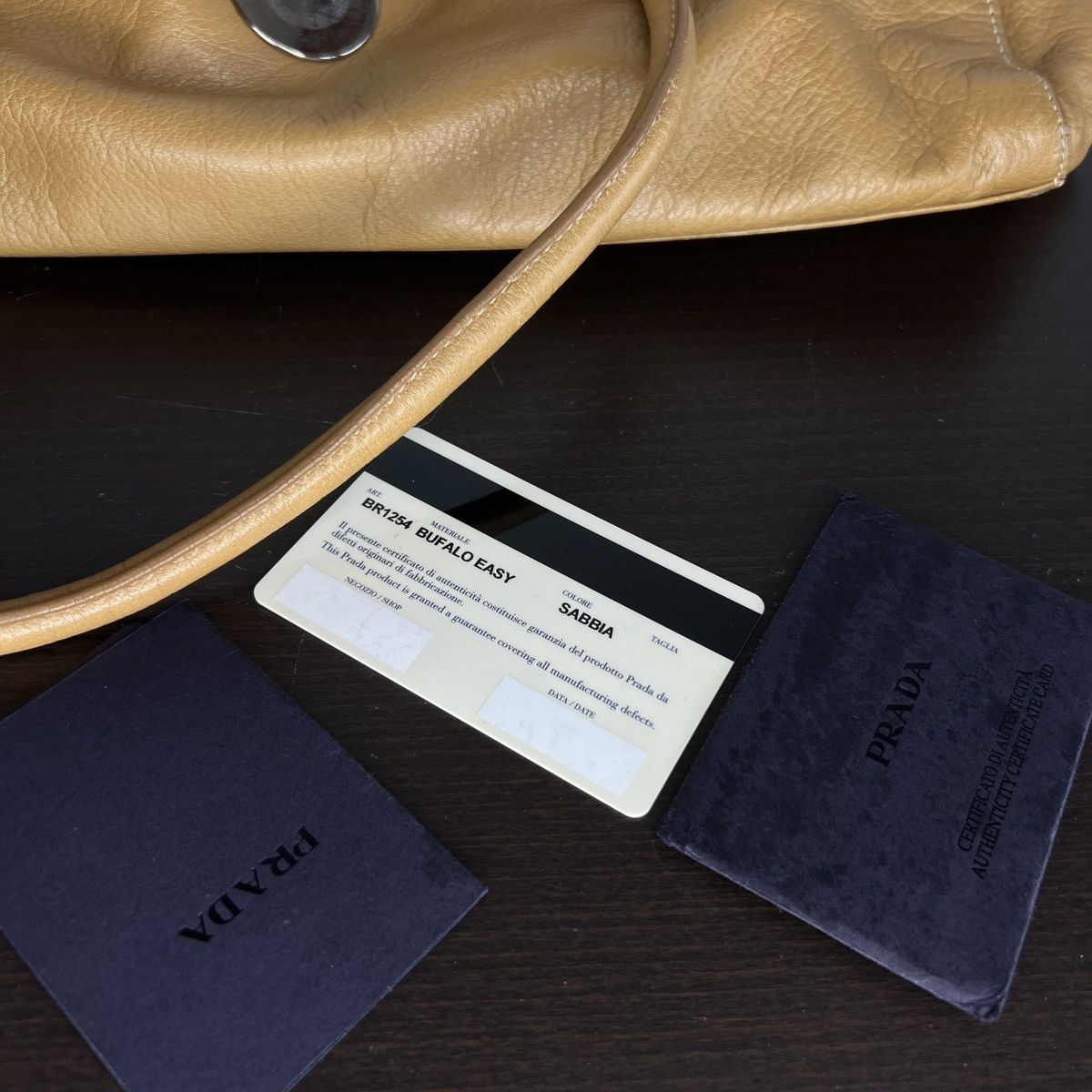Prada Prada Milano Shoulder Handle Bag Beige Leather Triangle Logo Size ONE SIZE - 12 Thumbnail