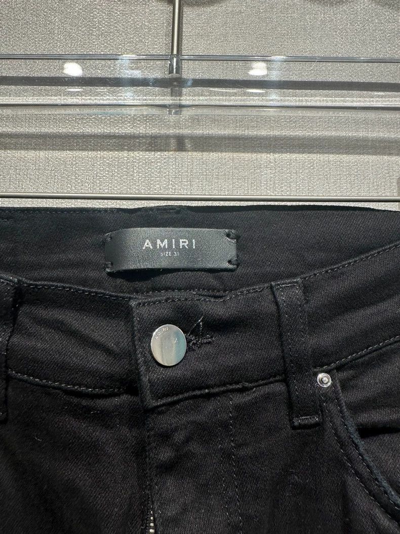 Amiri Amiri Red Pineapple Flower Embroidered Diamond Jeans Size US 31 - 3 Thumbnail