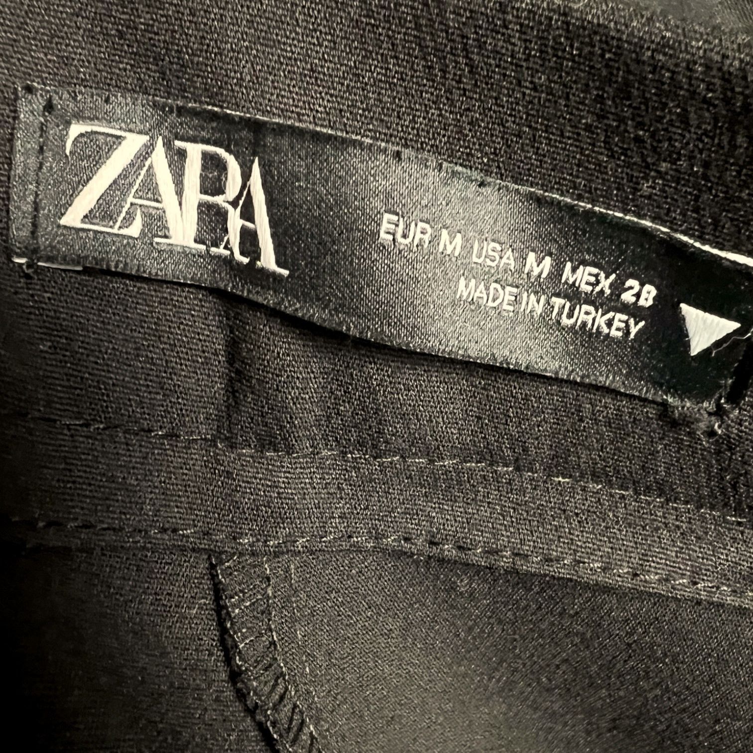 Zara Women's Zara Black Pocket Detail Flat Front Pants Slacks - M Size 30" / US 8 / IT 44 - 3 Thumbnail