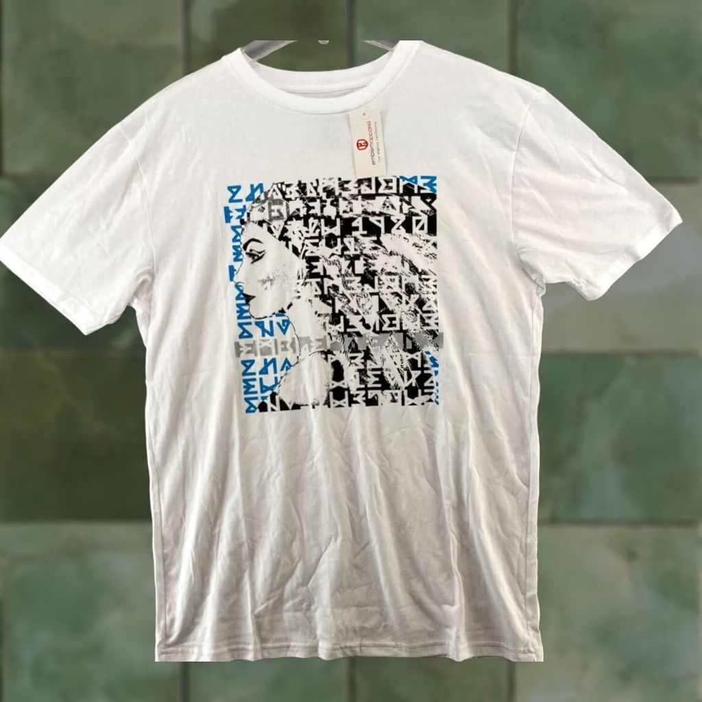 Vintage Emblem Apparel Graphic Print Runes TShirt 2XL White NWT Mens Women Size XXL / US 16-18 / IT 52-54 - 1 Thumbnail