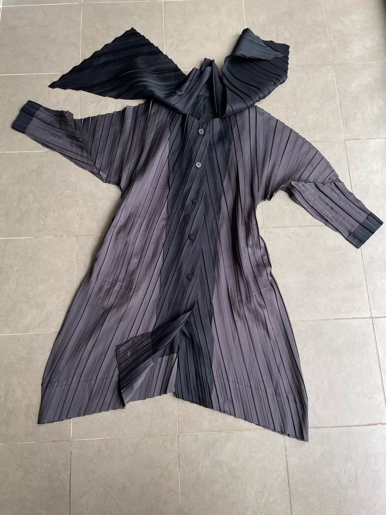 Issey Miyake Issey Miyake size:2 A coffee-black color-blocked mainline Size XS / US 0-2 / IT 36-38 - 6 Thumbnail