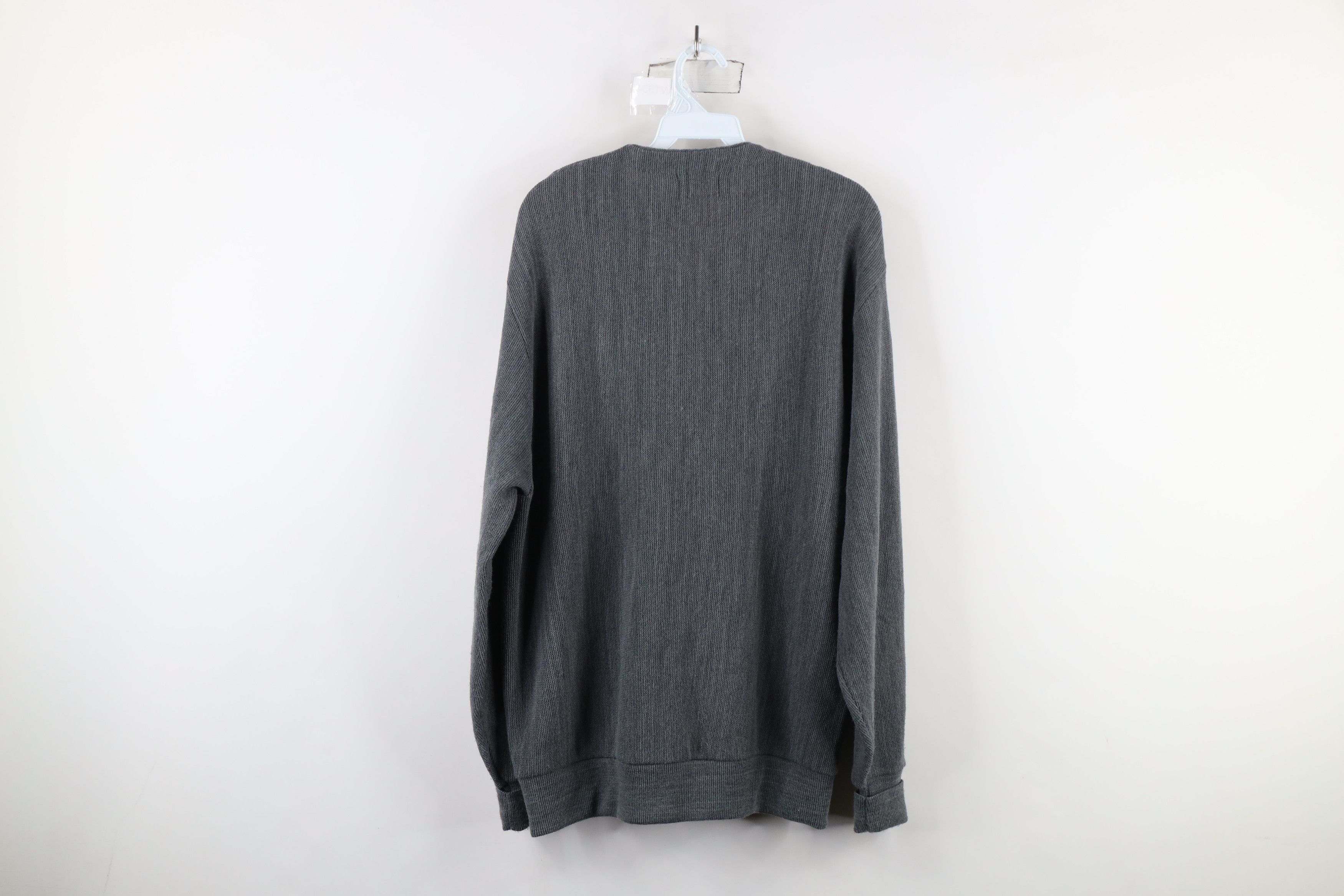 Vintage Vintage 90s Streetwear Grandpa Cardigan Sweater Gray USA Size US L / EU 52-54 / 3 - 8 Thumbnail