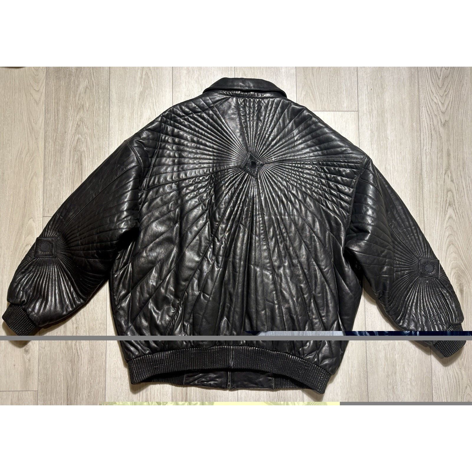 Knoles & Carter Knoles & Carter DAMU Quilted Sunburst Leather Jacket 3XL Size US XXL / EU 58 / 5 - 2 Thumbnail