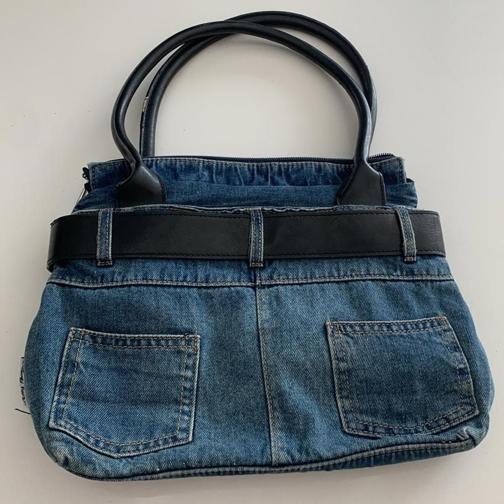 Designer Betty Boop Denim Handbag with Rhinestone Detail Size ONE SIZE - 3 Thumbnail