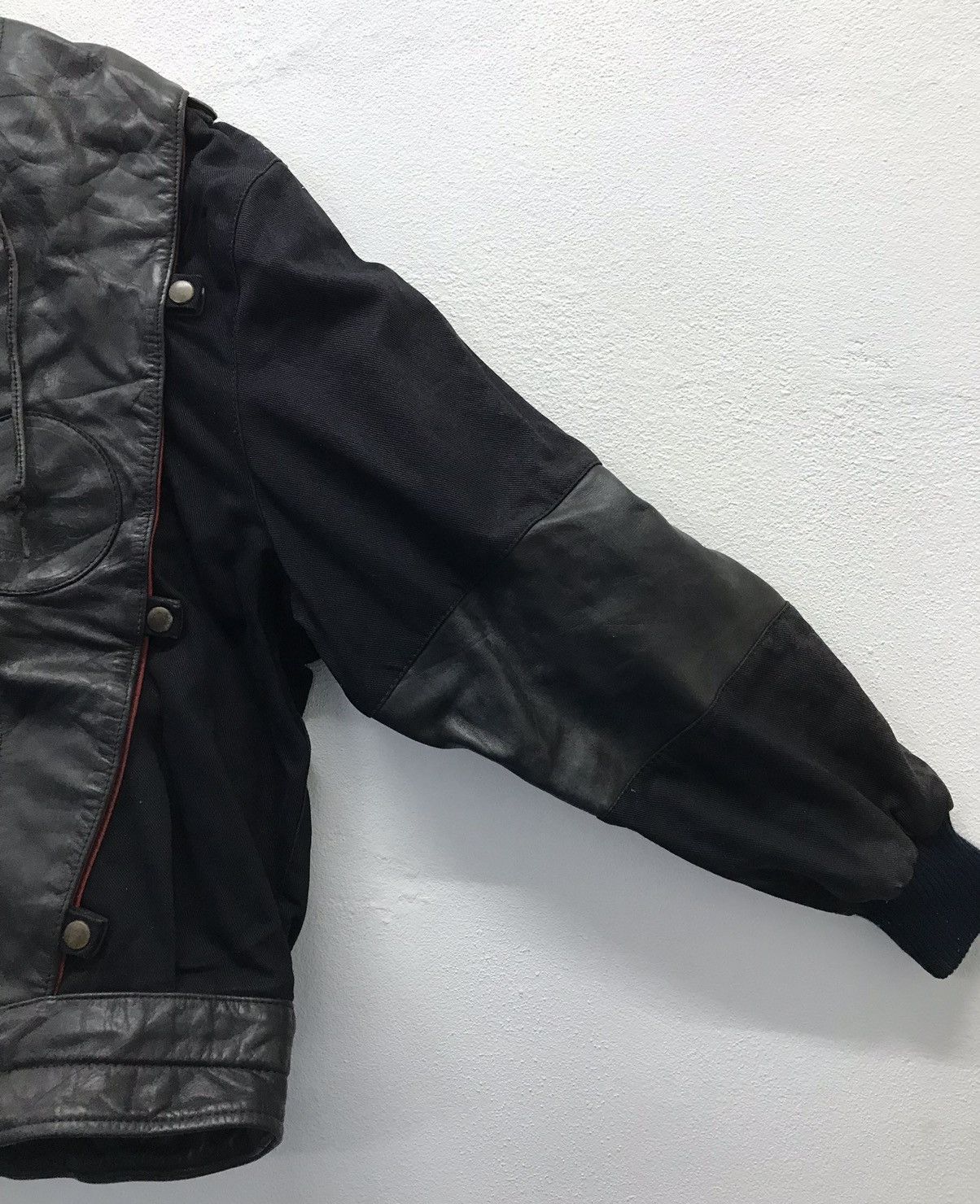 Leather Vintage Japanese Brand Leather Denim Jacket Size US L / EU 52-54 / 3 - 4 Thumbnail