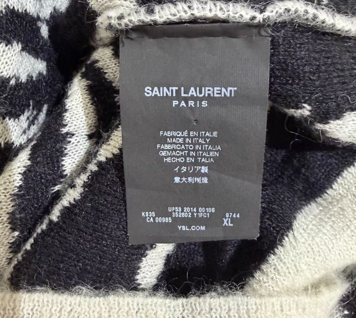 Saint Laurent Paris SLP Tiger Stripe Wool Jacket yw Size US XL / EU 56 / 4 - 2 Thumbnail