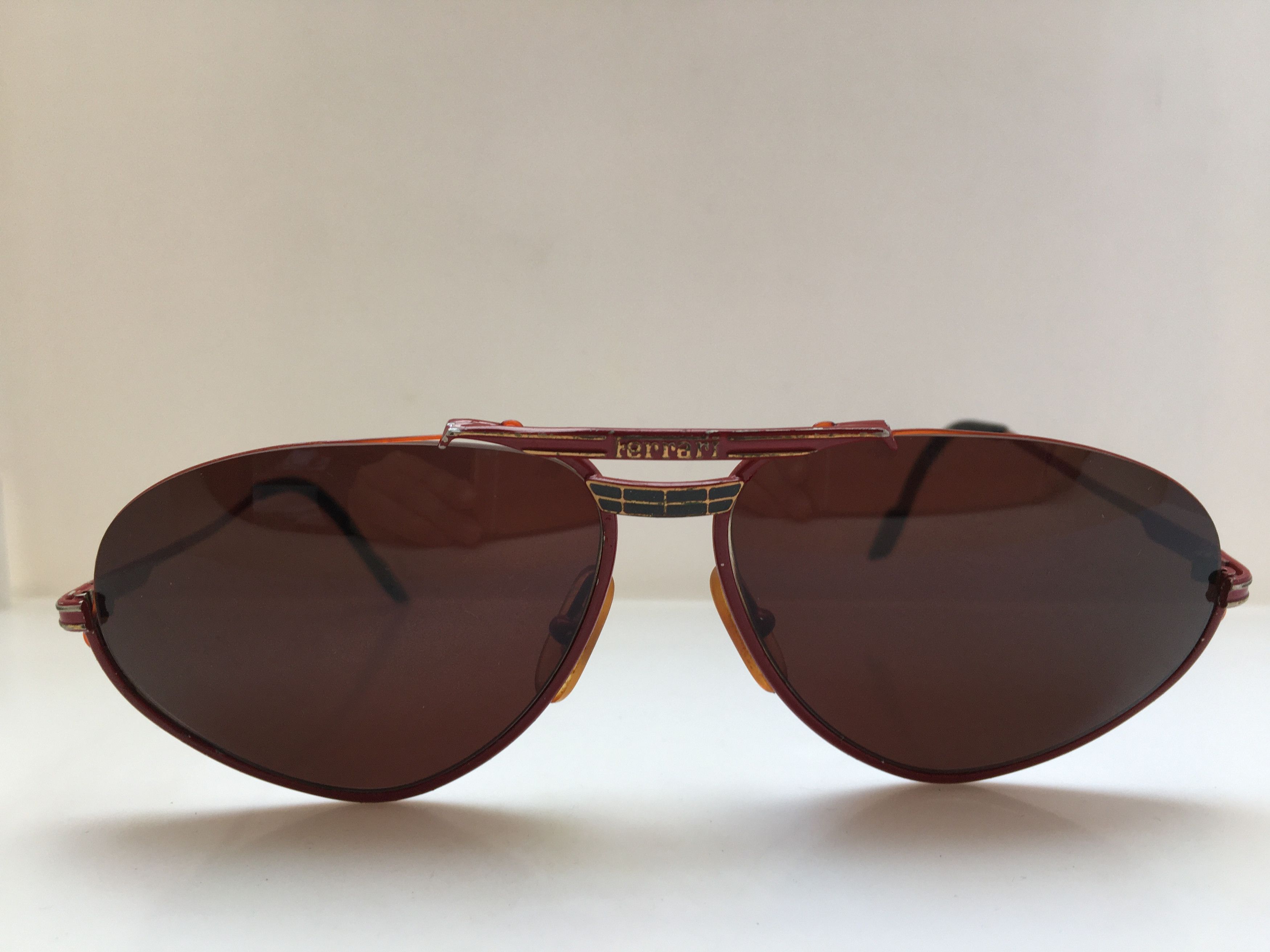 Vintage Ferrari Red Sunglasses Frame Italy