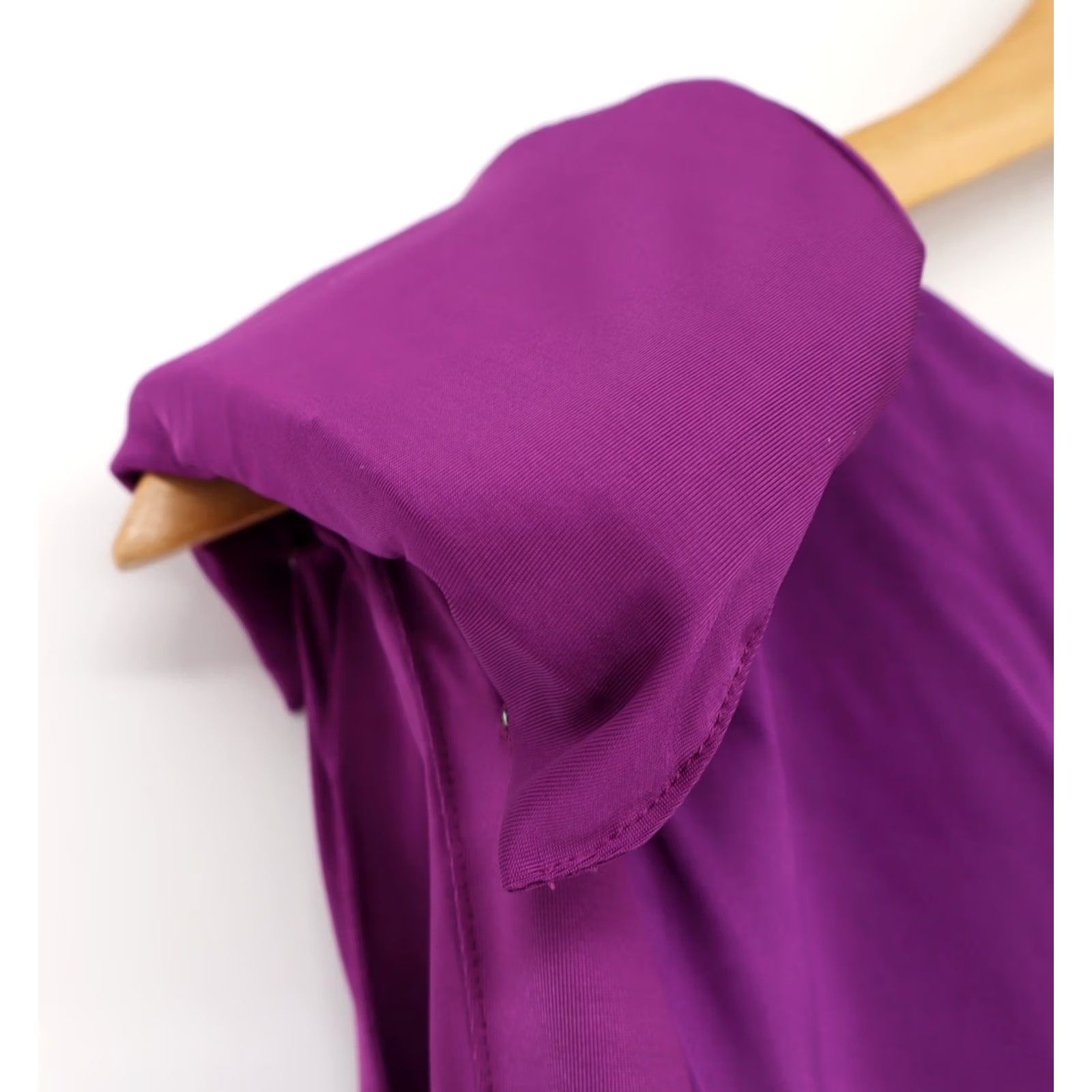 Veronica Beard VERONICA BEARD Dress Mini Ruched Sleeveless Satin Purple 2 NEW Size XS / US 0-2 / IT 36-38 - 5 Thumbnail