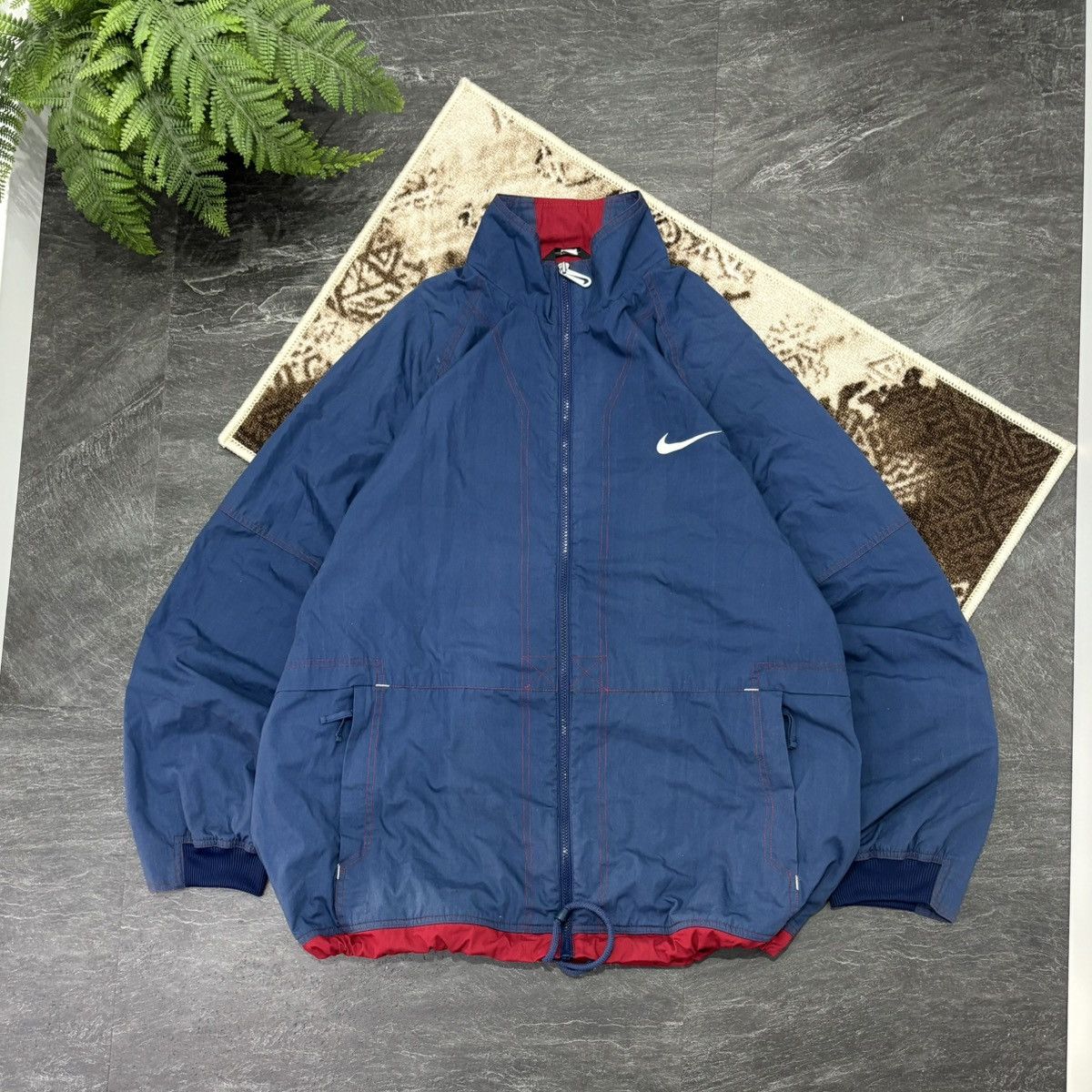 Nike 90s Nike Athletic Vintage Big Logo Oversized Retro Jacket Size US XL / EU 56 / 4 - 2 Thumbnail