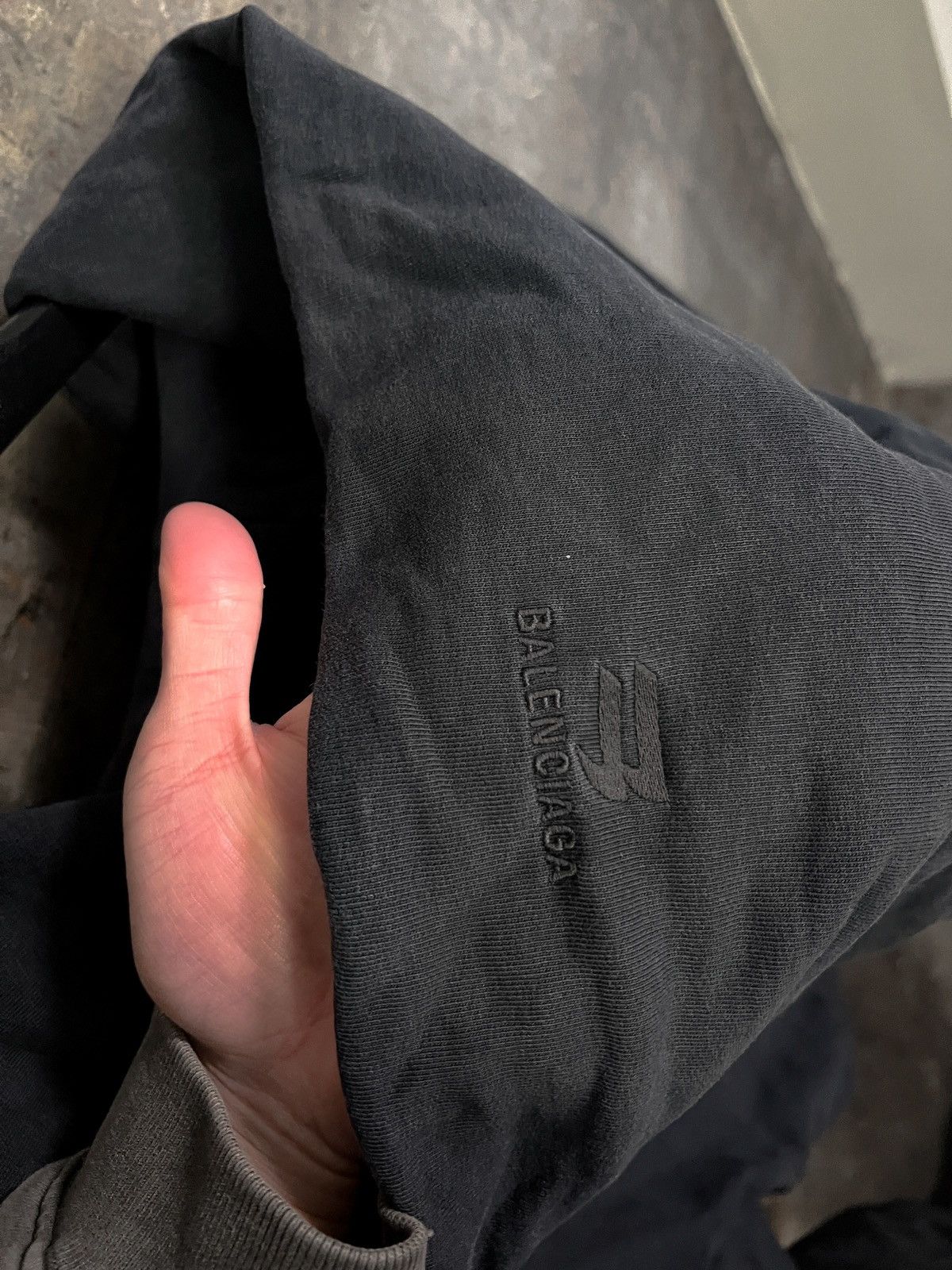 Balenciaga Sporty B Washed Zip Up Hoodie Size US XL / EU 56 / 4 - 4 Thumbnail