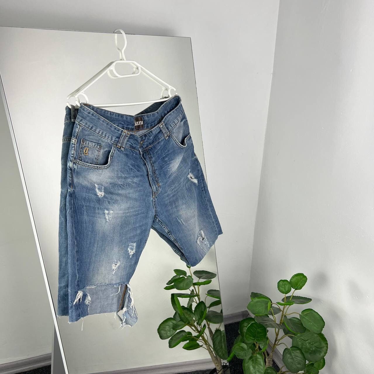 John Galliano Galliano Denim Shorts Y2k Jeans Distressed Baggy Size US 34 / EU 50 - 1 Thumbnail
