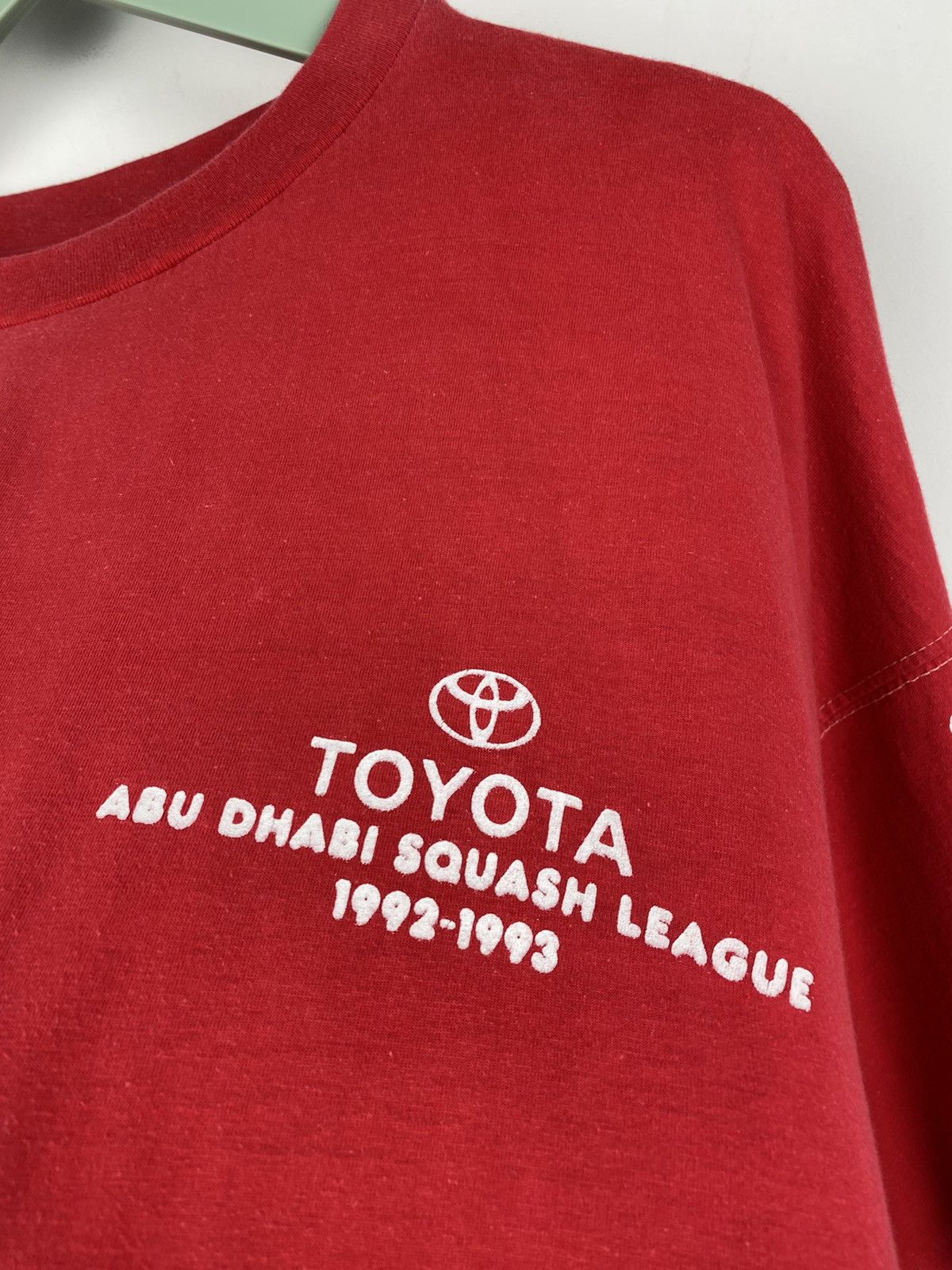 Vintage Vintage Abu Dhabi Squash League 1992 Toyota T Shirt Yamaha Size US XL / EU 56 / 4 - 4 Thumbnail