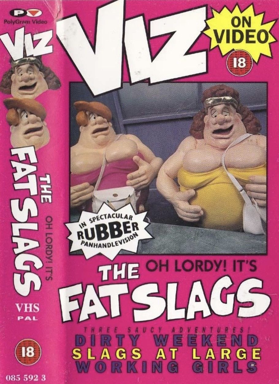 Vintage Vintage 90s Viz Comic Fat Slags Tee Size US L / EU 52-54 / 3 - 4 Thumbnail
