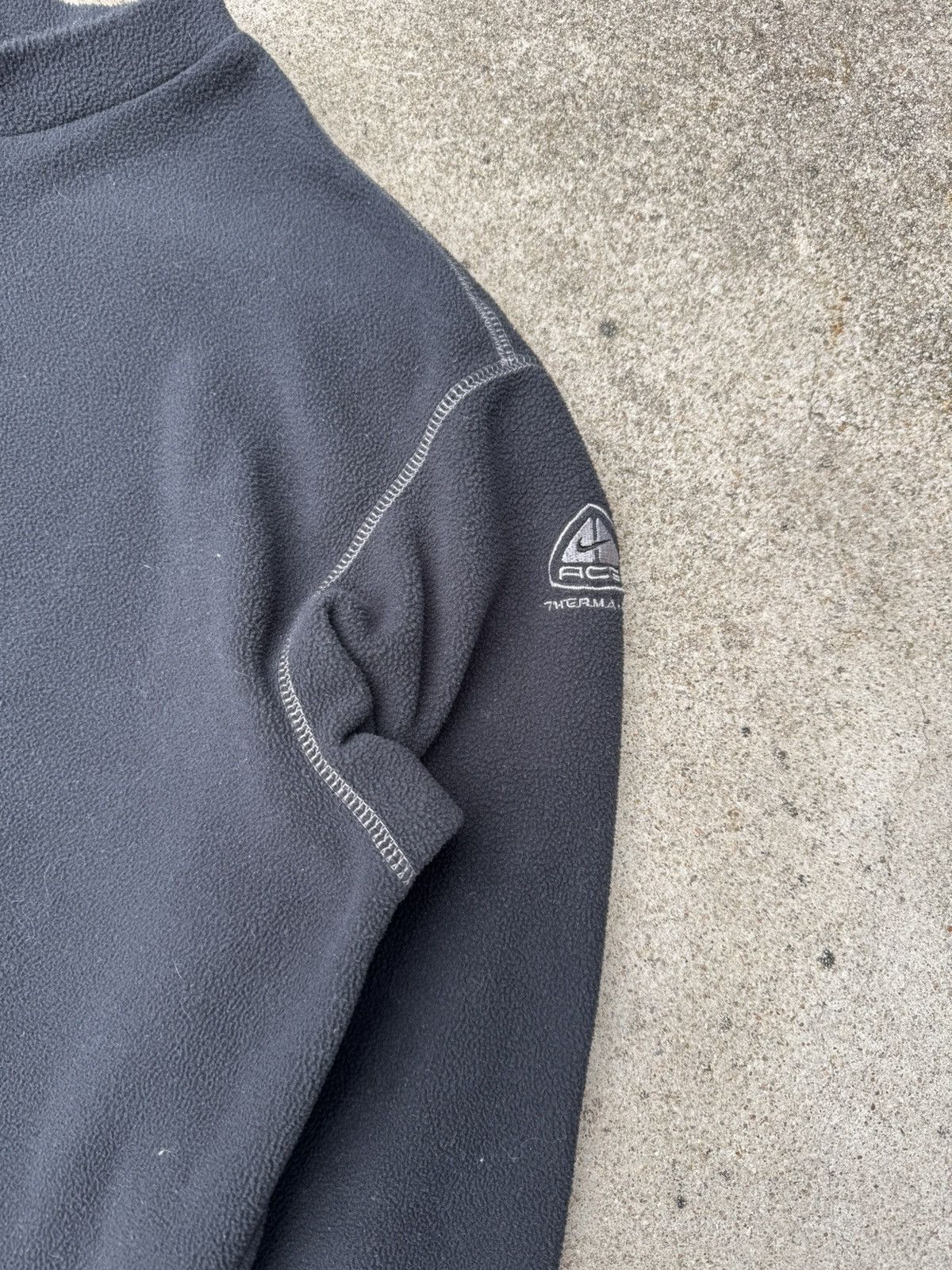 Nike ACG × Vintage Vtg 90’s Nike ACG Thermal Fleece Black Long Sleeve Shirt XXL Size US XXL / EU 58 / 5 - 4 Thumbnail