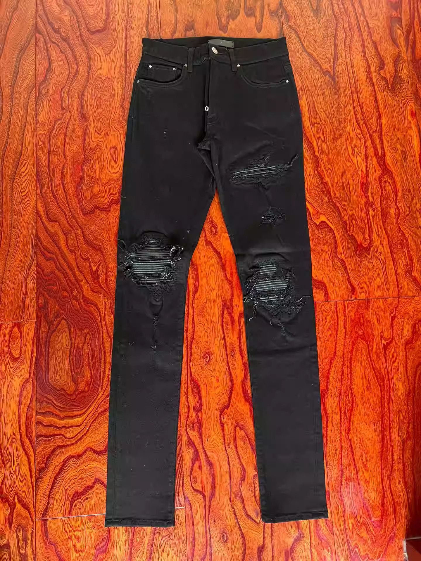 Amiri AMIRI leather patch jeans-2506 Size US 29 - 1 Thumbnail