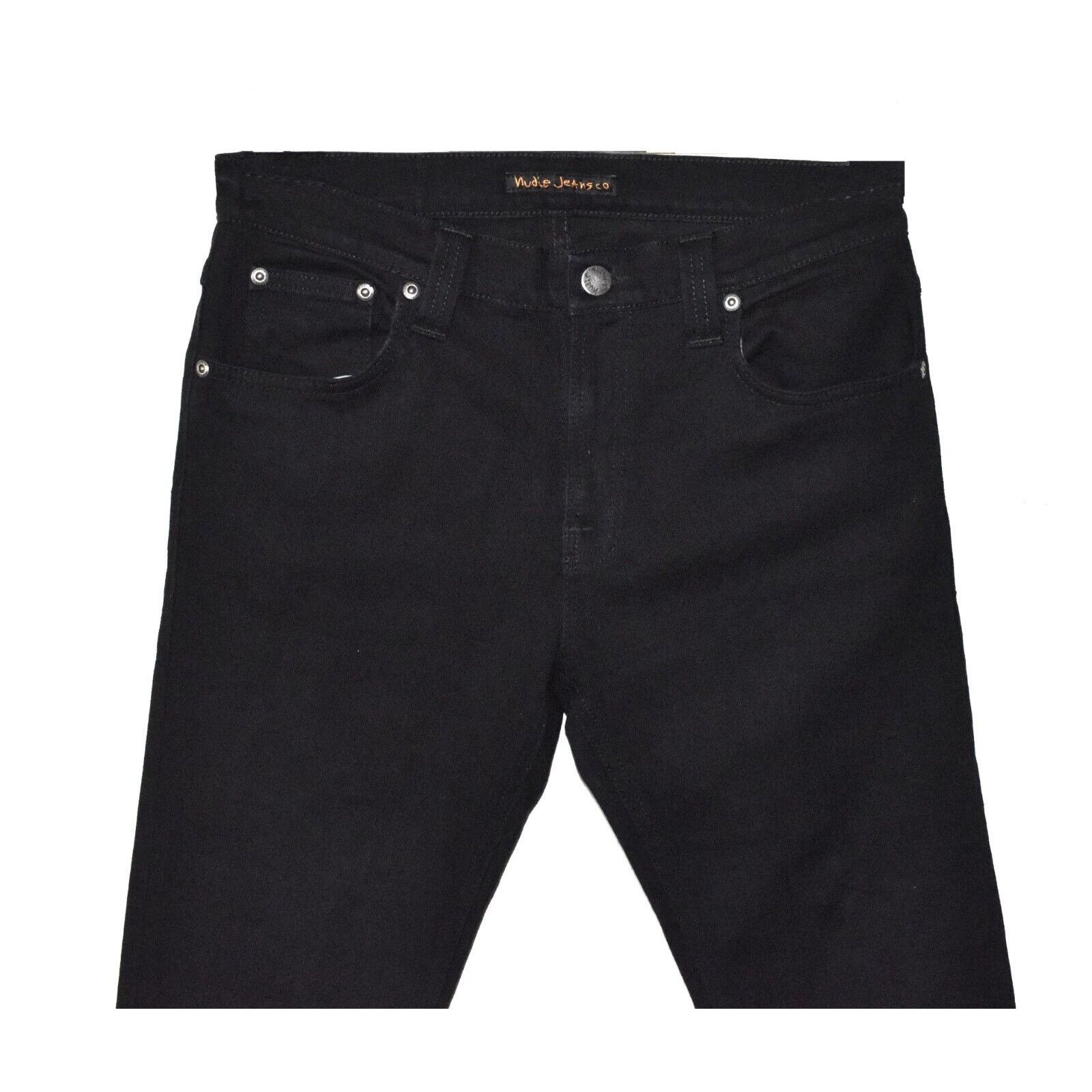 Nudie Jeans NUDIE NJ3774 Tube Tom Organic Cotton Black Skinny Jeans W30 Size US 30 / EU 46 - 2 Thumbnail
