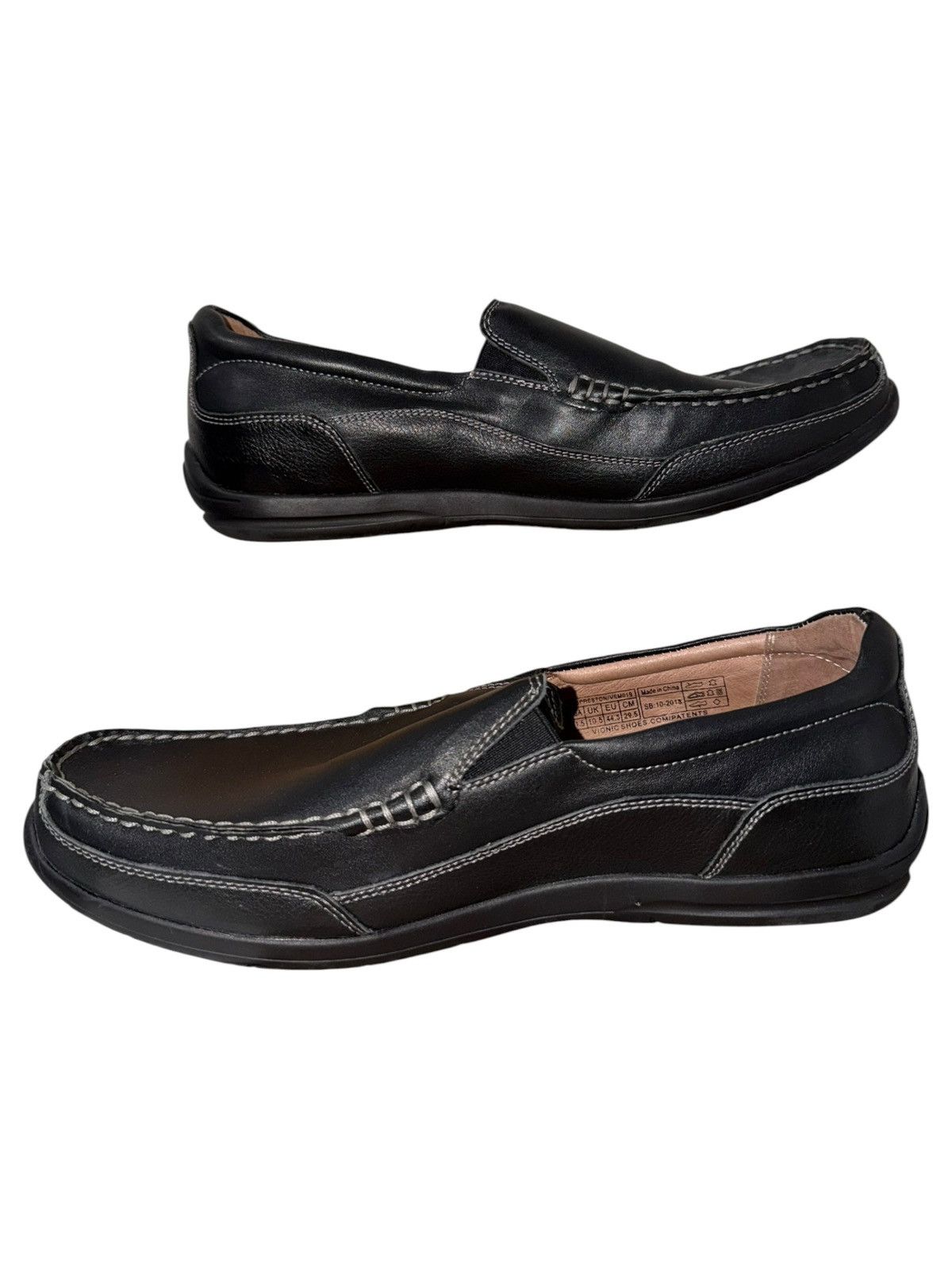 Vionic Vionic Preston Leather Loafers Men's 11.5 Black Slip On Size US 11.5 / EU 44-45 - 3 Thumbnail