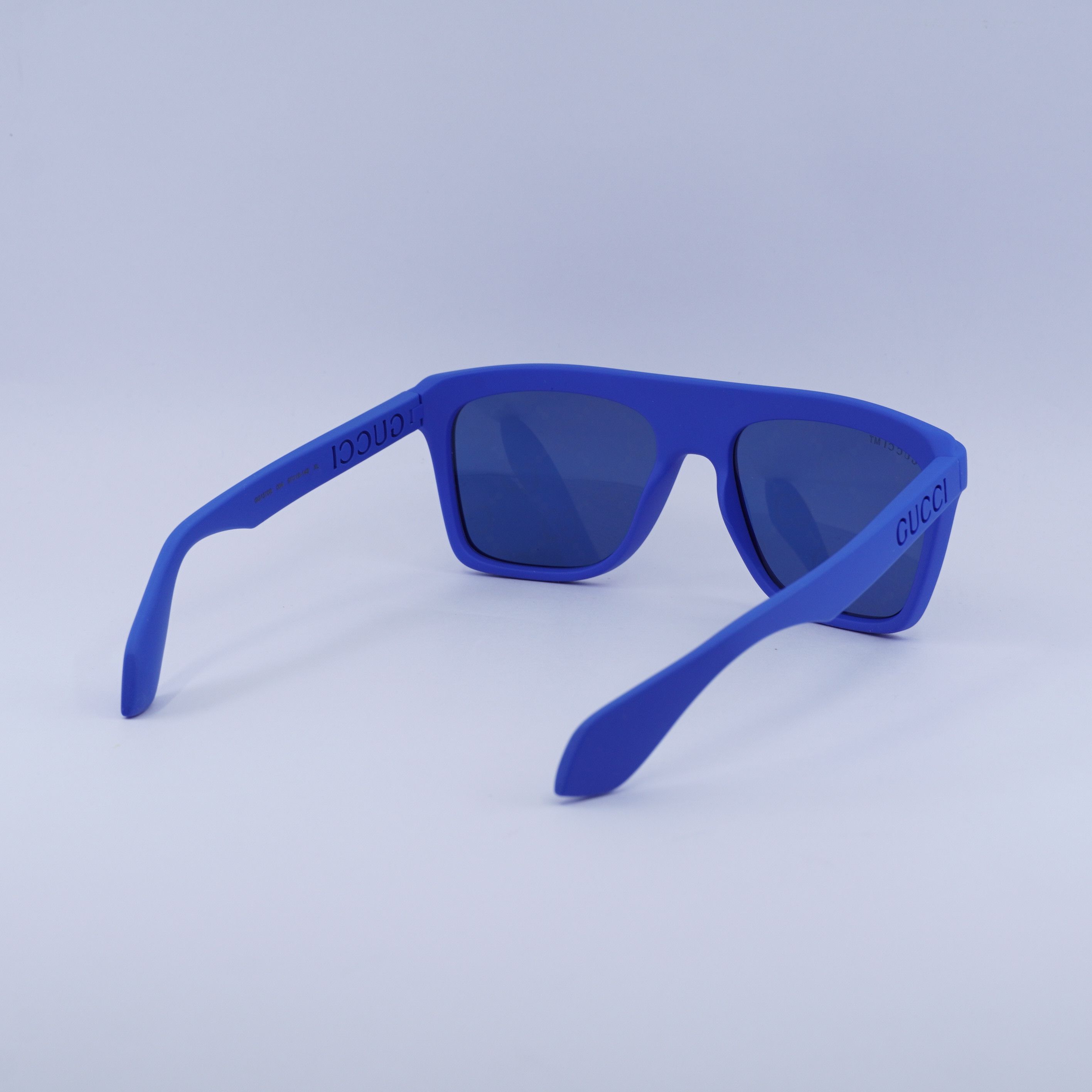 Gucci 🕶️ New Gucci GG1570S 004 Sunglasses - Matte Blue Frame Size ONE SIZE - 10 Thumbnail