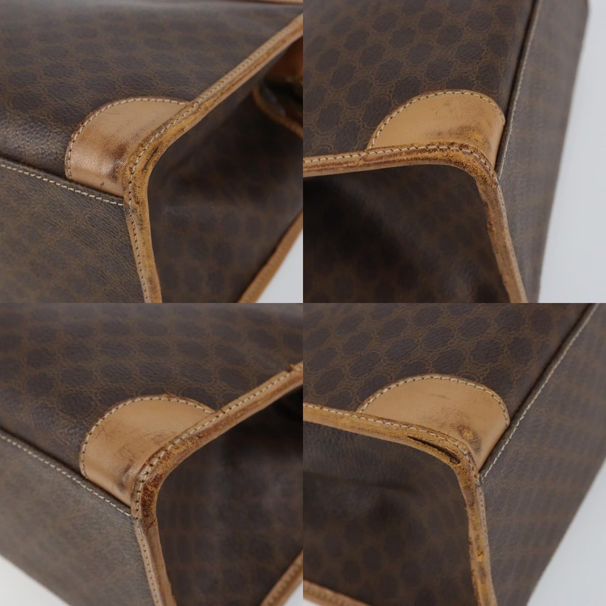 Celine CELINE Macadam Canvas Hand Bag Brown Gold Size ONE SIZE - 10 Thumbnail