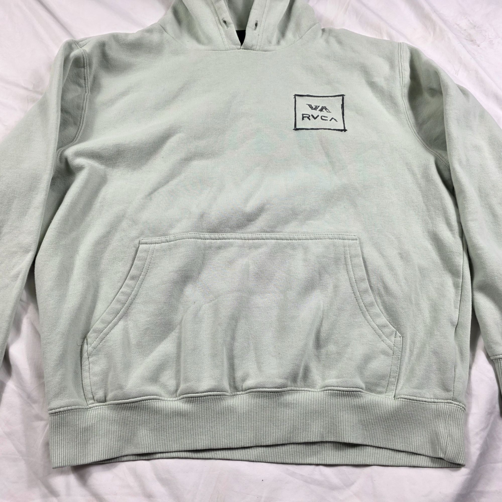 RVCA RVCA Mens Size Large Mint Green Hoodie Pullover Sweatshirt C Size US L / EU 52-54 / 3 - 5 Thumbnail