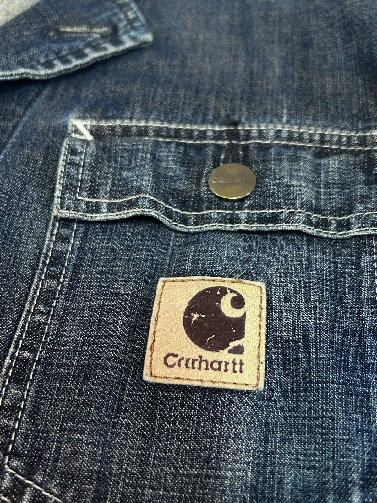 Carhartt VTG Carhart Denim Jacket Size US XL / EU 56 / 4 - 5 Thumbnail