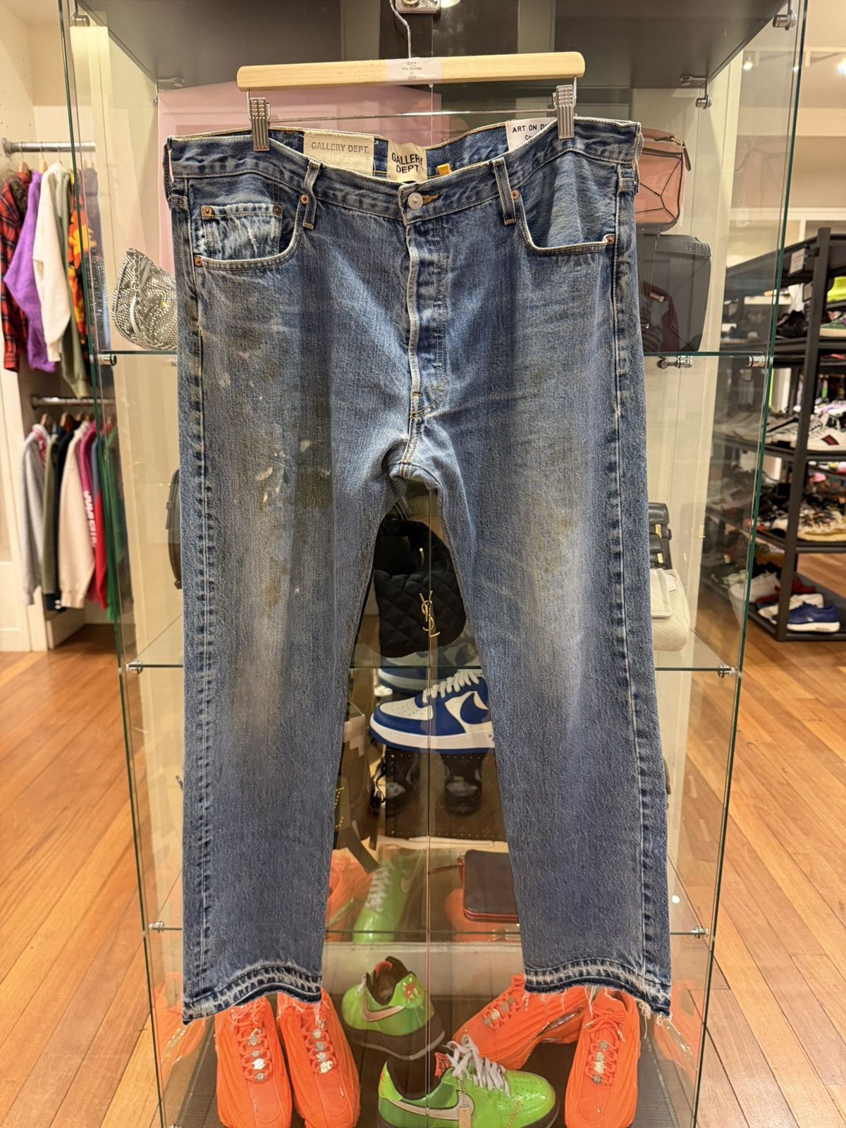Gallery Dept. Gallery Dept Straight Leg Painted Denim Jeans Size US 37 - 1 Thumbnail