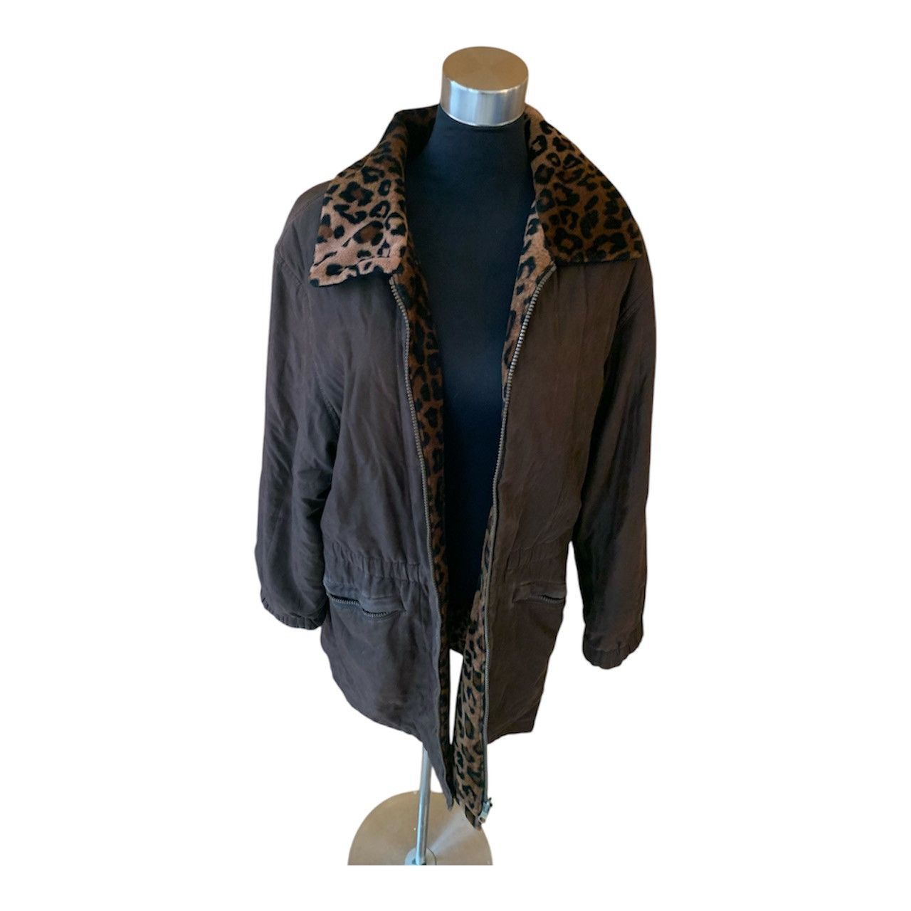 Vintage Vintage 80s Women’s Brown Reversible Winter Overcoat Size M / US 6-8 / IT 42-44 - 16 Thumbnail