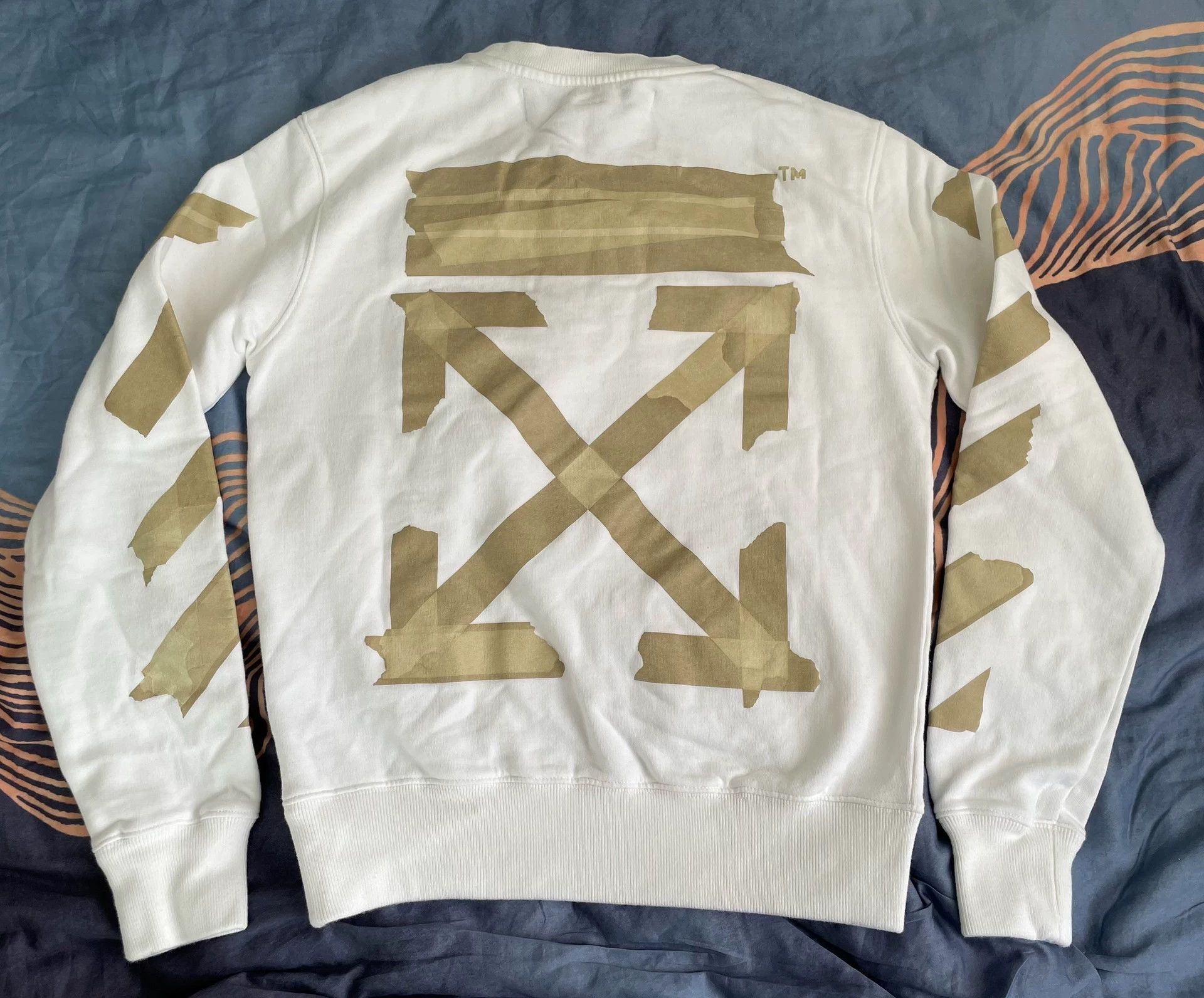 Off-White OFF-WHITE Tap Arrows Tape-Print Crewneck XS New Size US XS / EU 42 / 0 - 2 Thumbnail