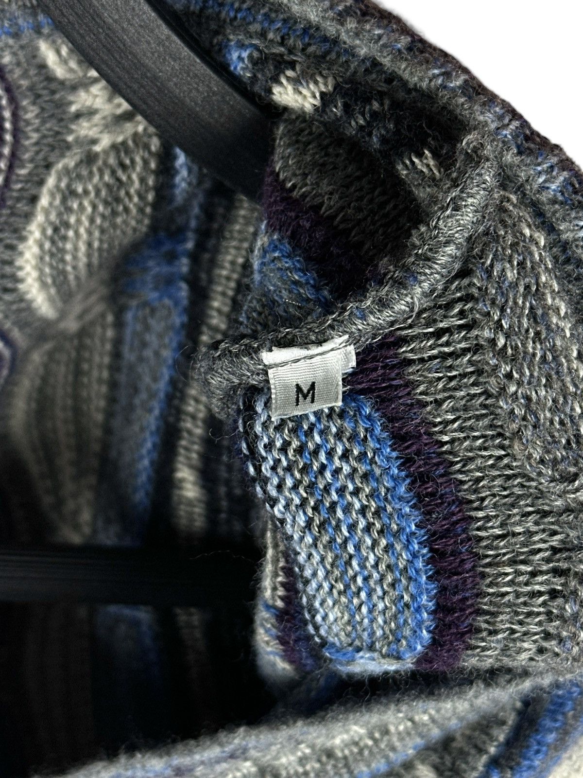 Other Piero Garbossa Coogi Style 3D Knit Wool Sweater V-Neck Size M / US 6-8 / IT 42-44 - 5 Thumbnail