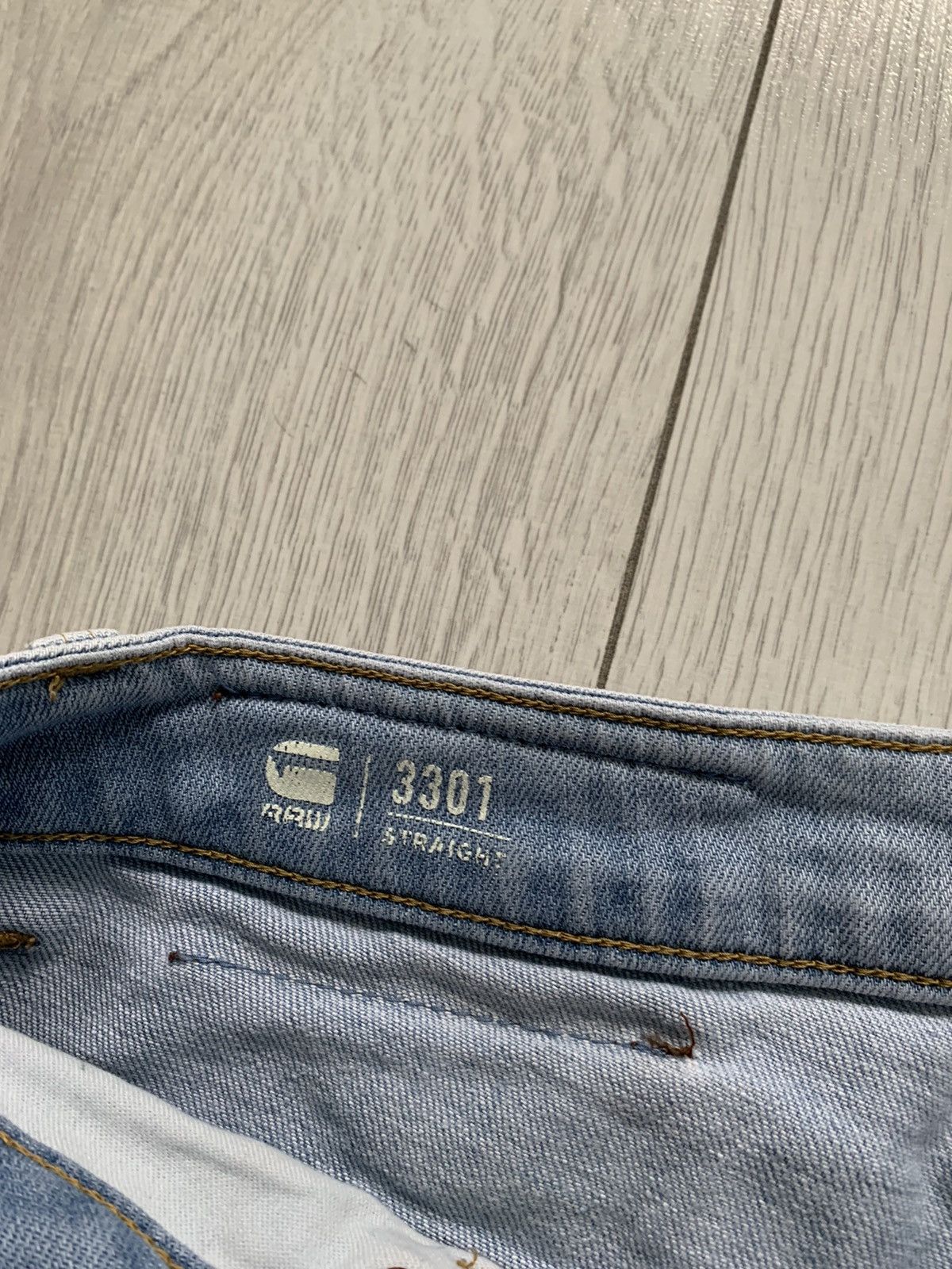 G-Star × Vintage Y2k baby blue g star glo distressed denim jeans Size US 34 / EU 50 - 6 Thumbnail