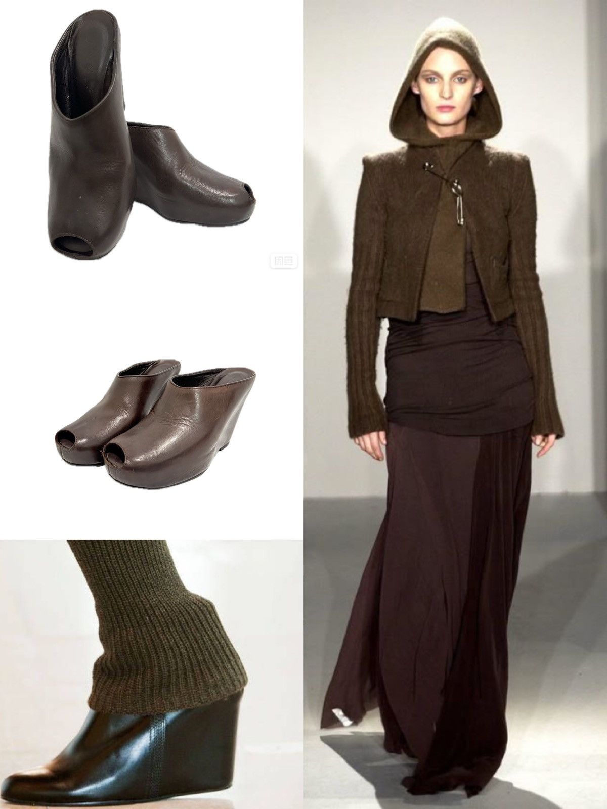 Rick Owens Rick Owens Runway Hight heel Peep-toe shoes Size US 7 / IT 37 - 1 Thumbnail