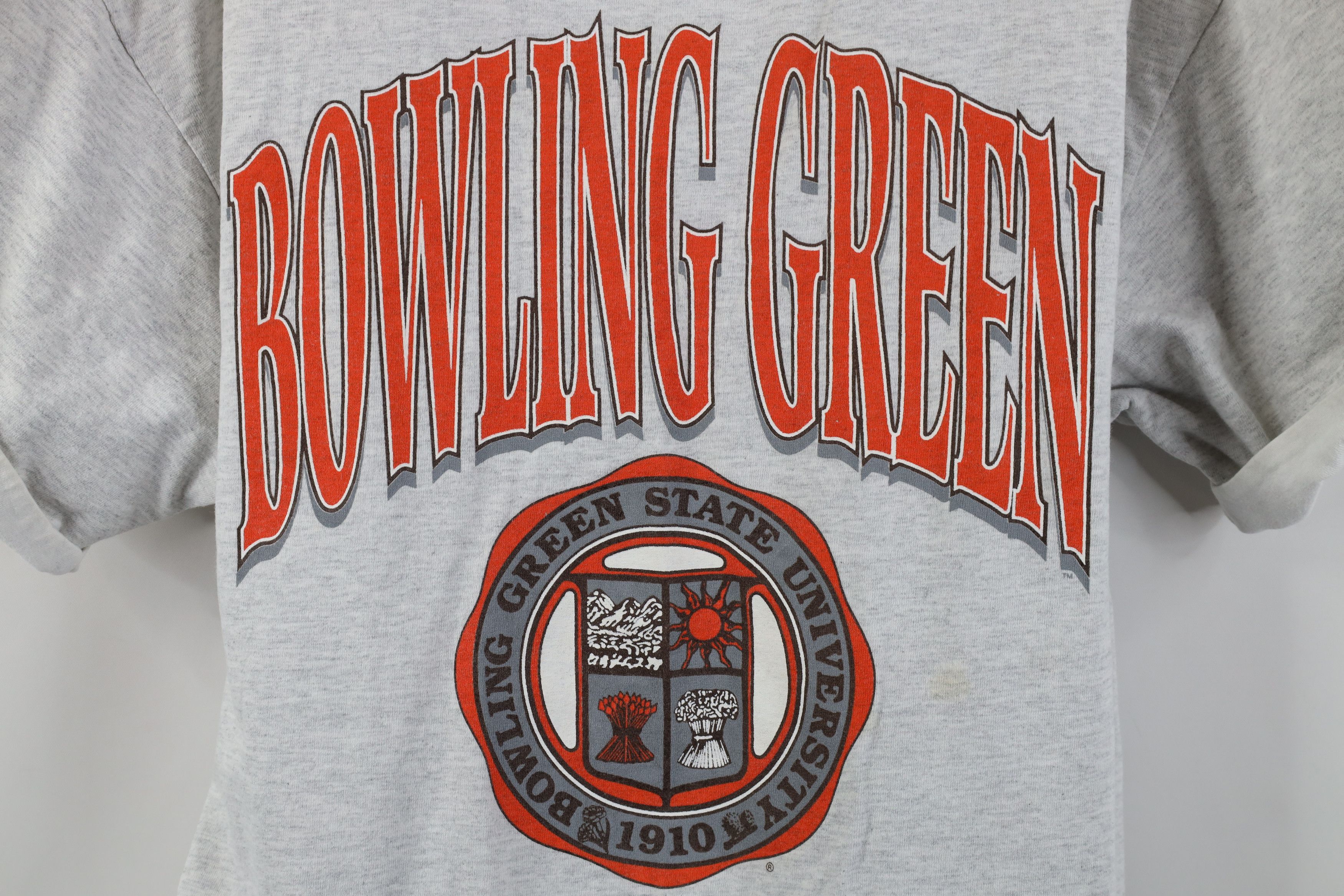 Vintage Vintage 90s Bowling Green State University T-Shirt Gray USA Size US XL / EU 56 / 4 - 4 Thumbnail