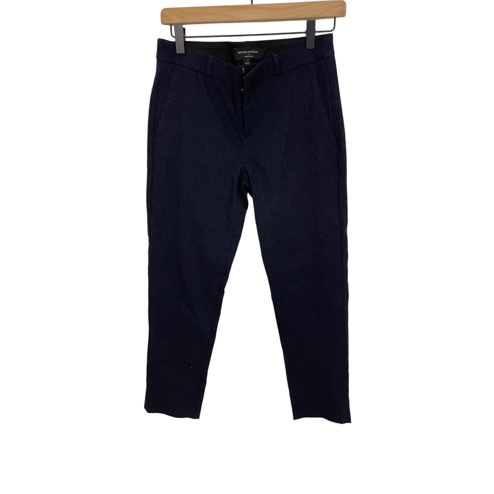 Banana Republic Banana Republic Hampton 2 Navy Straight Trousers Corporate Size 26" / US 2 / IT 38 - 1 Thumbnail