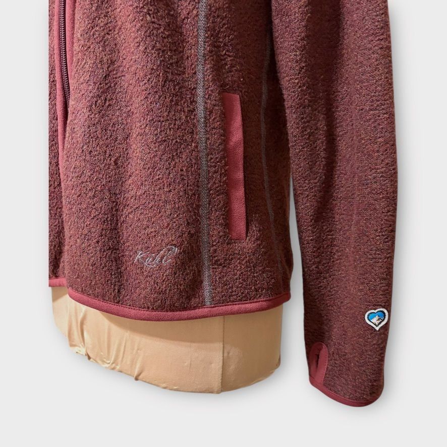 Kuhl Kuhl Alfpaca Fleece Jacket L Full Zip Sherpa Burgundy Red EU Size L / US 10 / IT 46 - 4 Thumbnail
