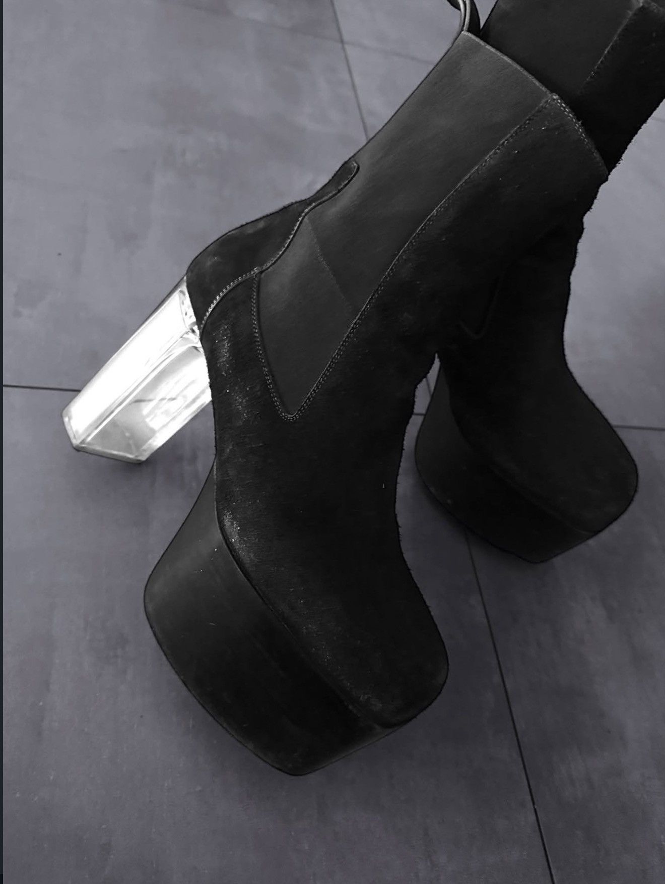 Rick Owens Kiss Heels Blistered Leather