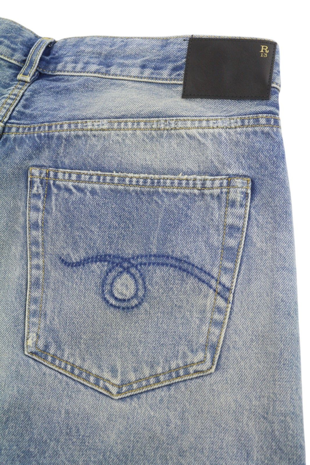 R13 CROSS OVER 28 Bain Blue Asymmetric PS26 Shorts 89416 Size 28" / US 6 / IT 42 - 6 Thumbnail