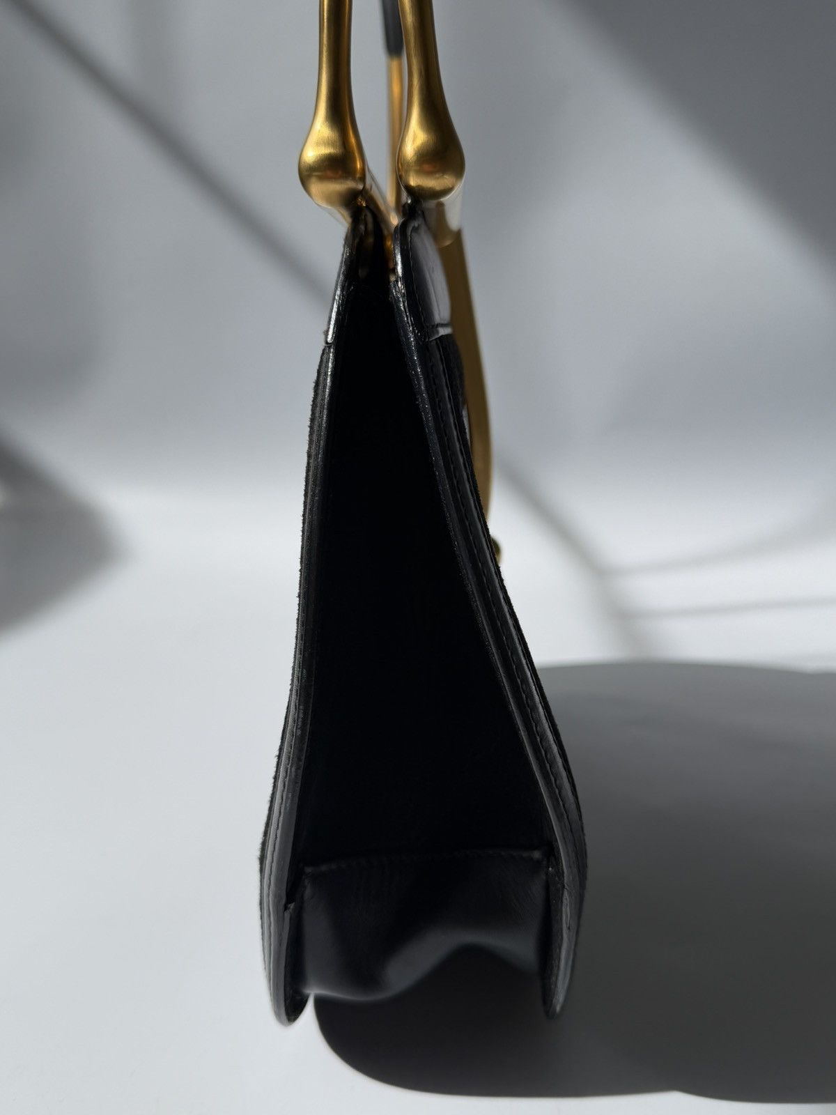 Gucci Rare Gucci Tom Ford 2000s Snaffle Horsebit Suede Leather Bag Size ONE SIZE - 4 Thumbnail